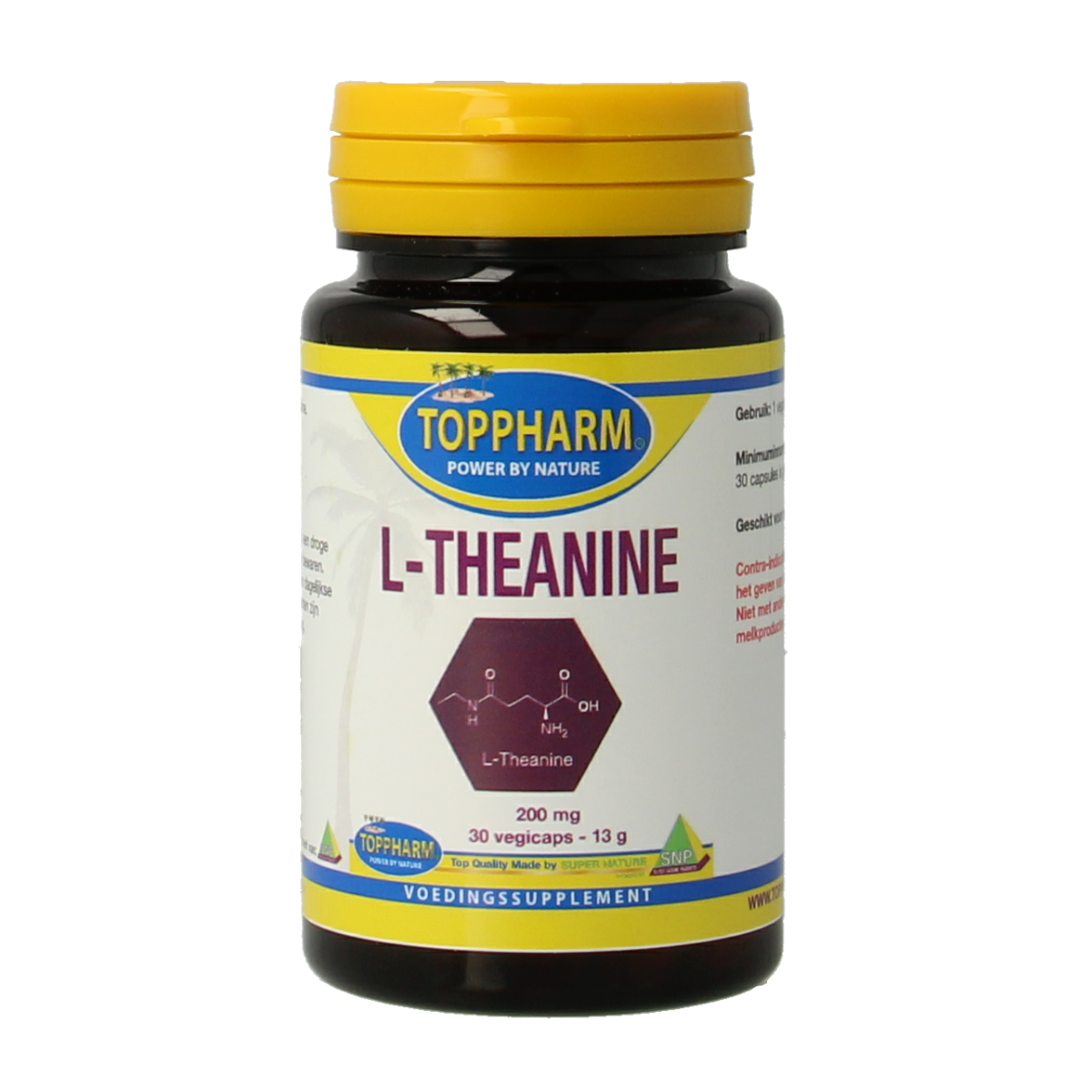 Toppharm L-theanine puur 30 capsules