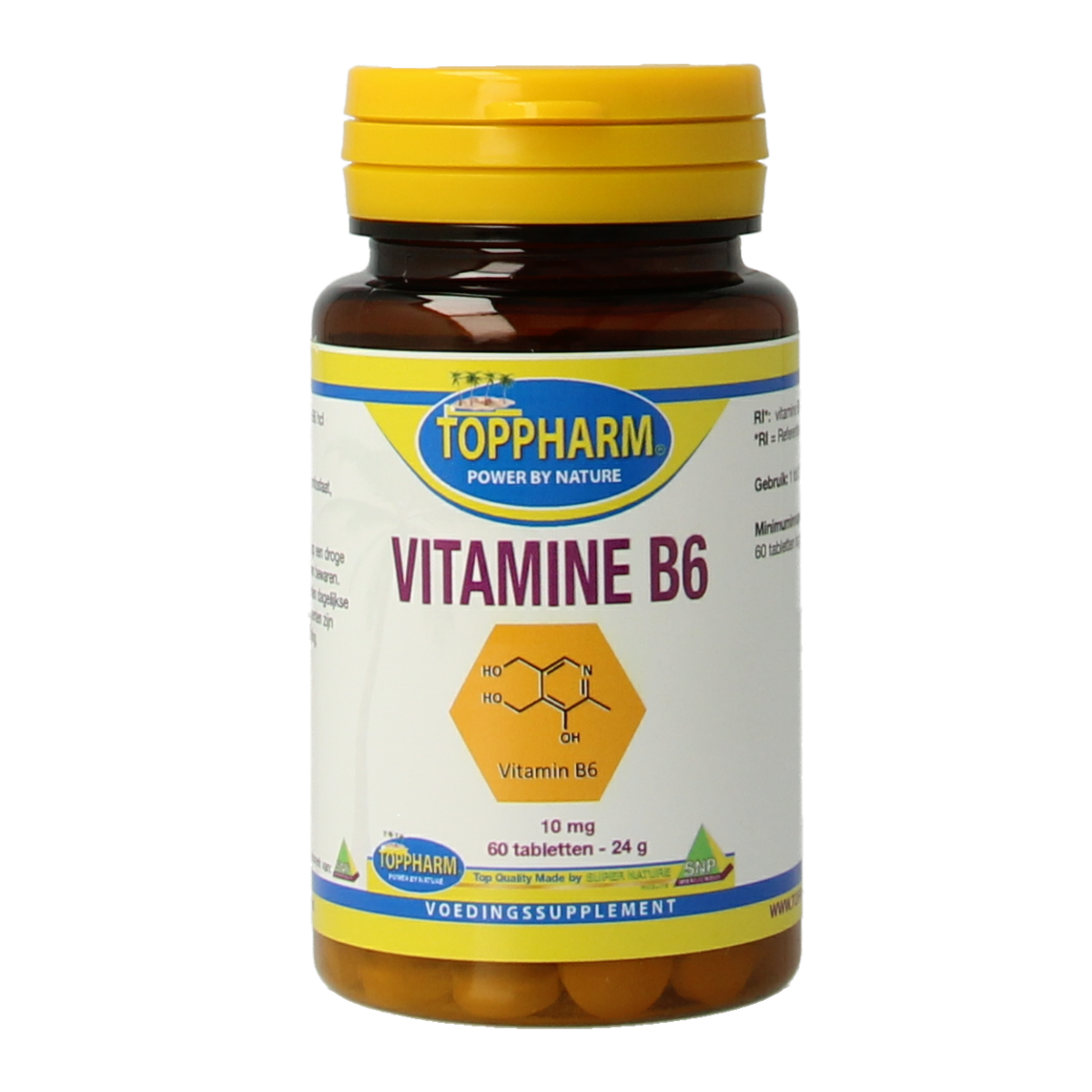 Toppharm Vitamine b6 60 tabletten