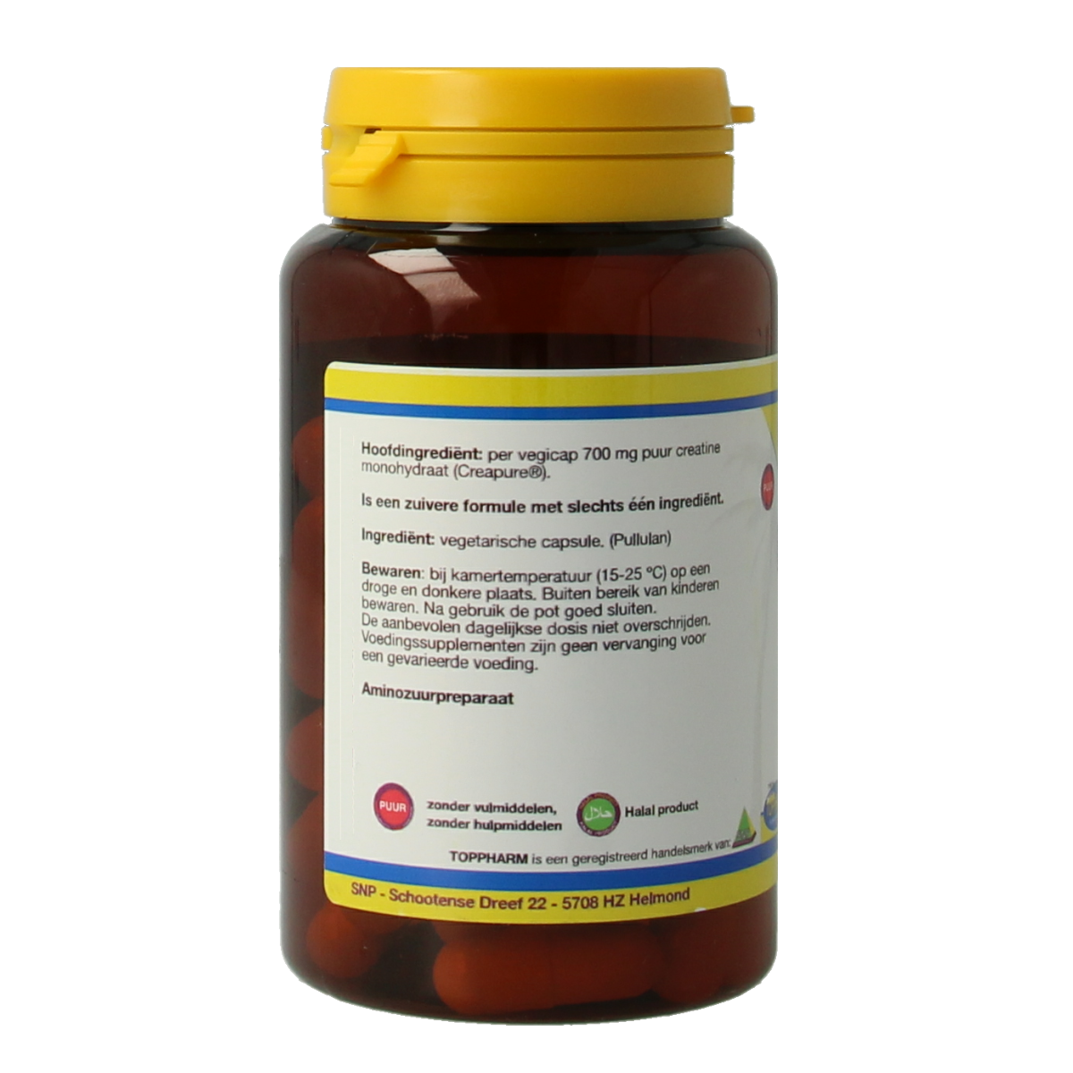 Toppharm Creatine 700 mg puur 60 capsules