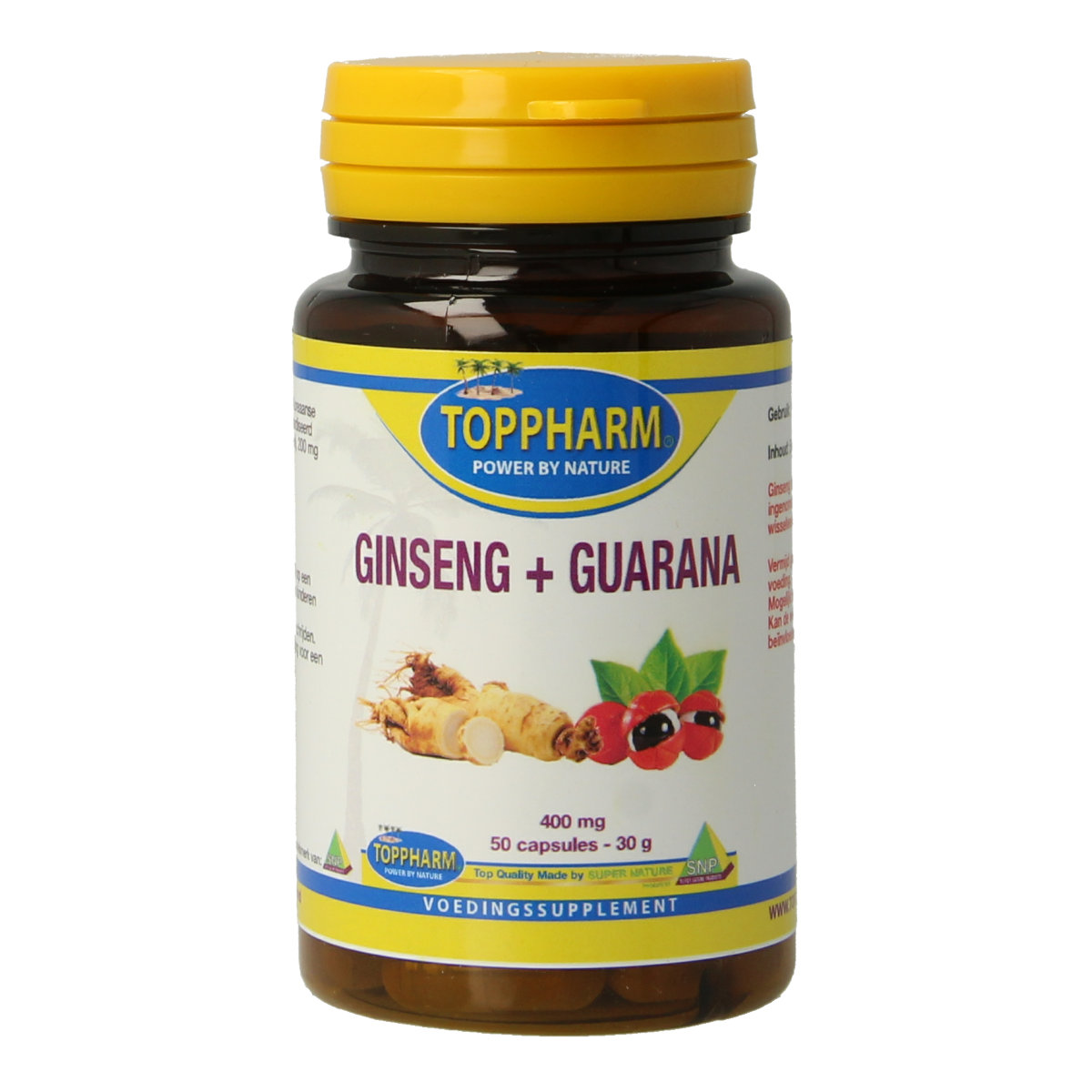 Toppharm Ginseng + Guarana 50 capsules
