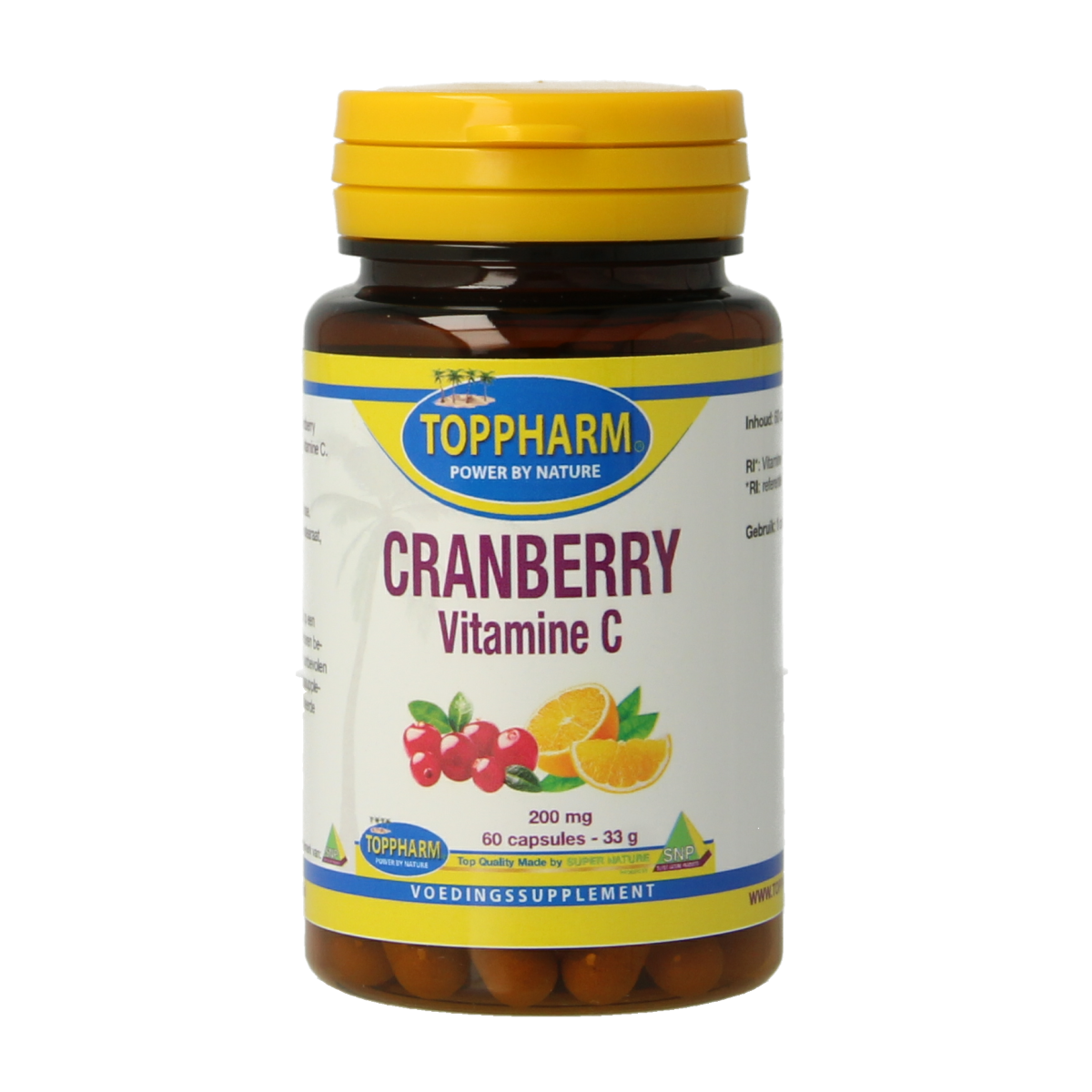 Toppharm Cranberry en Vitamine C 60 capsules