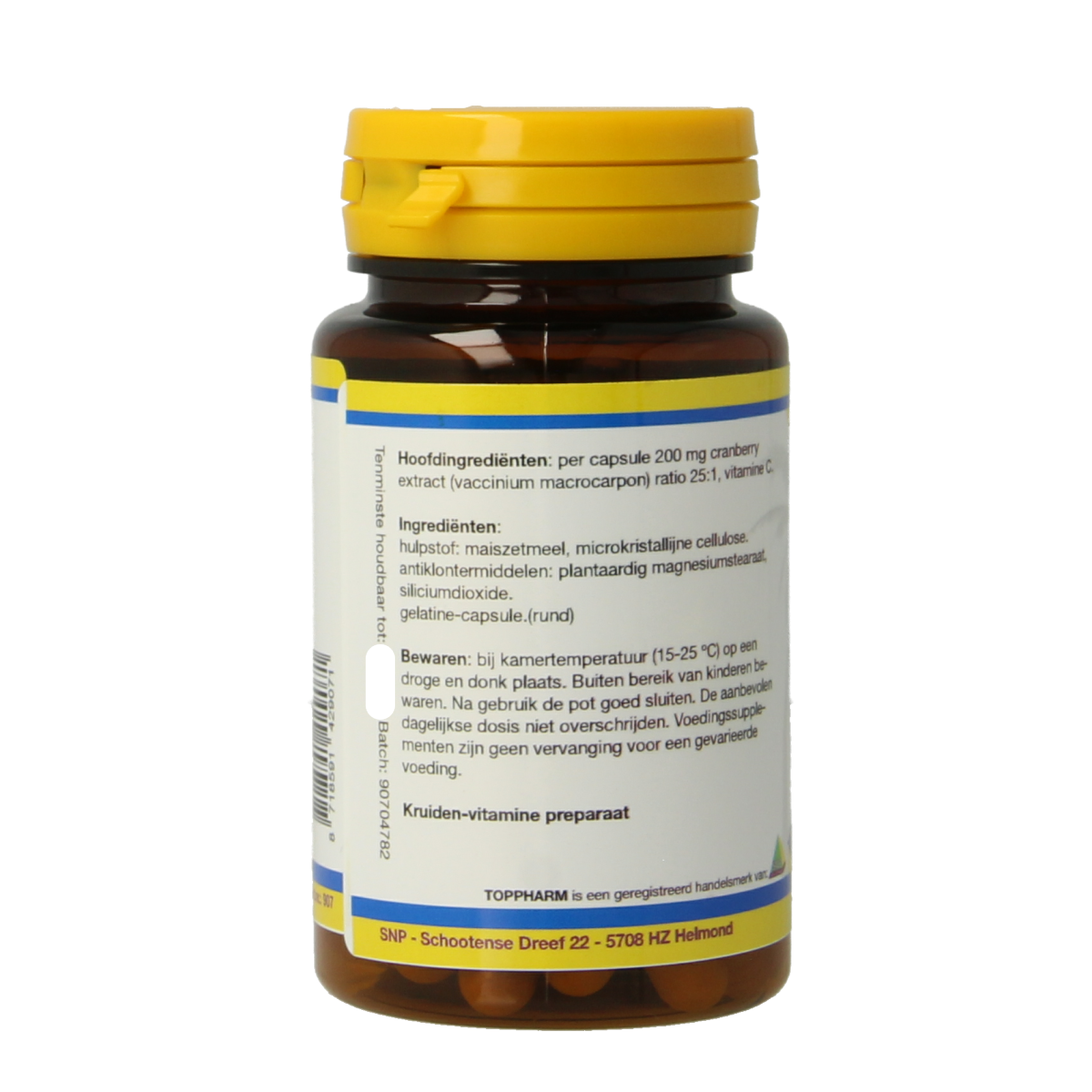 Toppharm Cranberry en Vitamine C 60 capsules