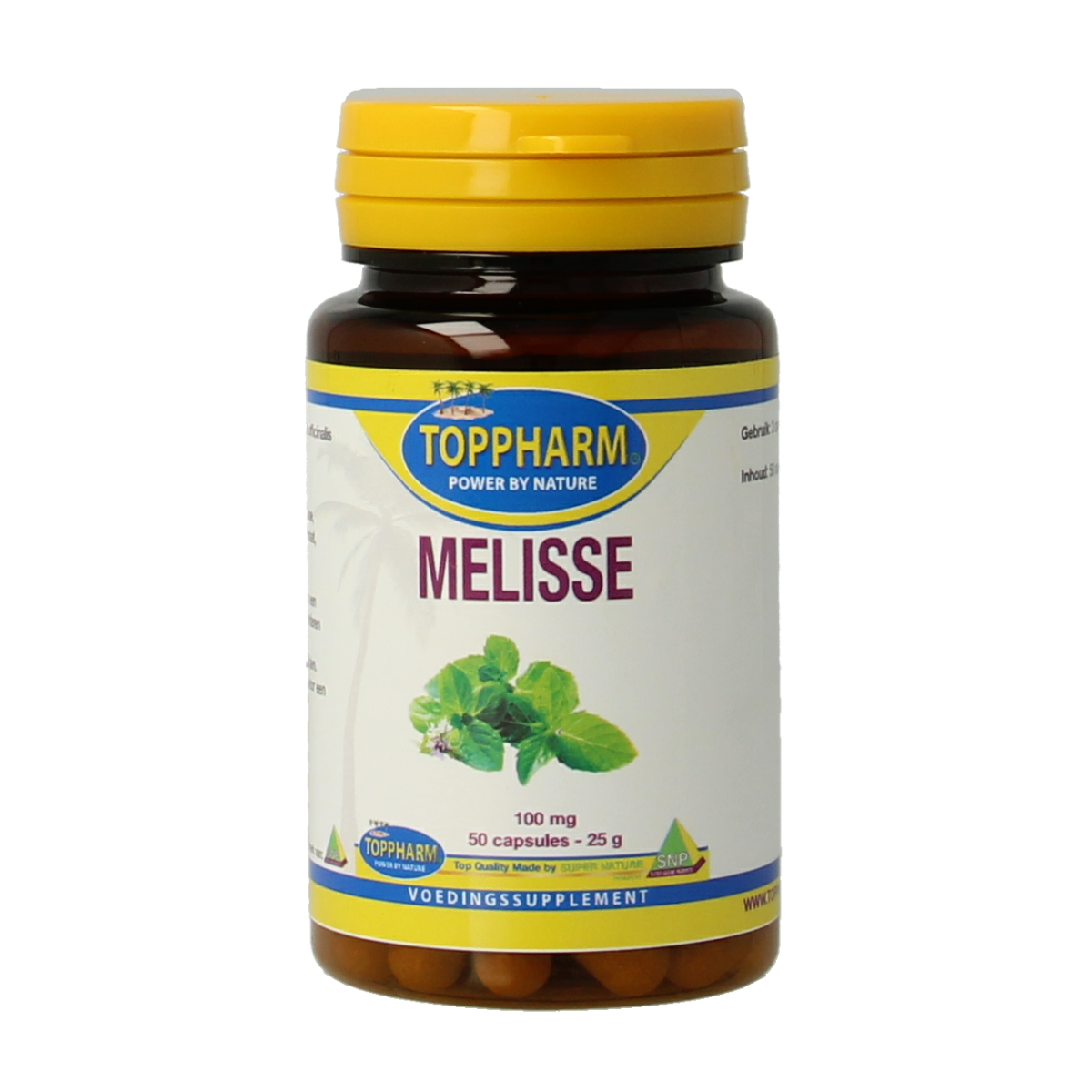 Toppharm Melisse 100 mg 50 capsules