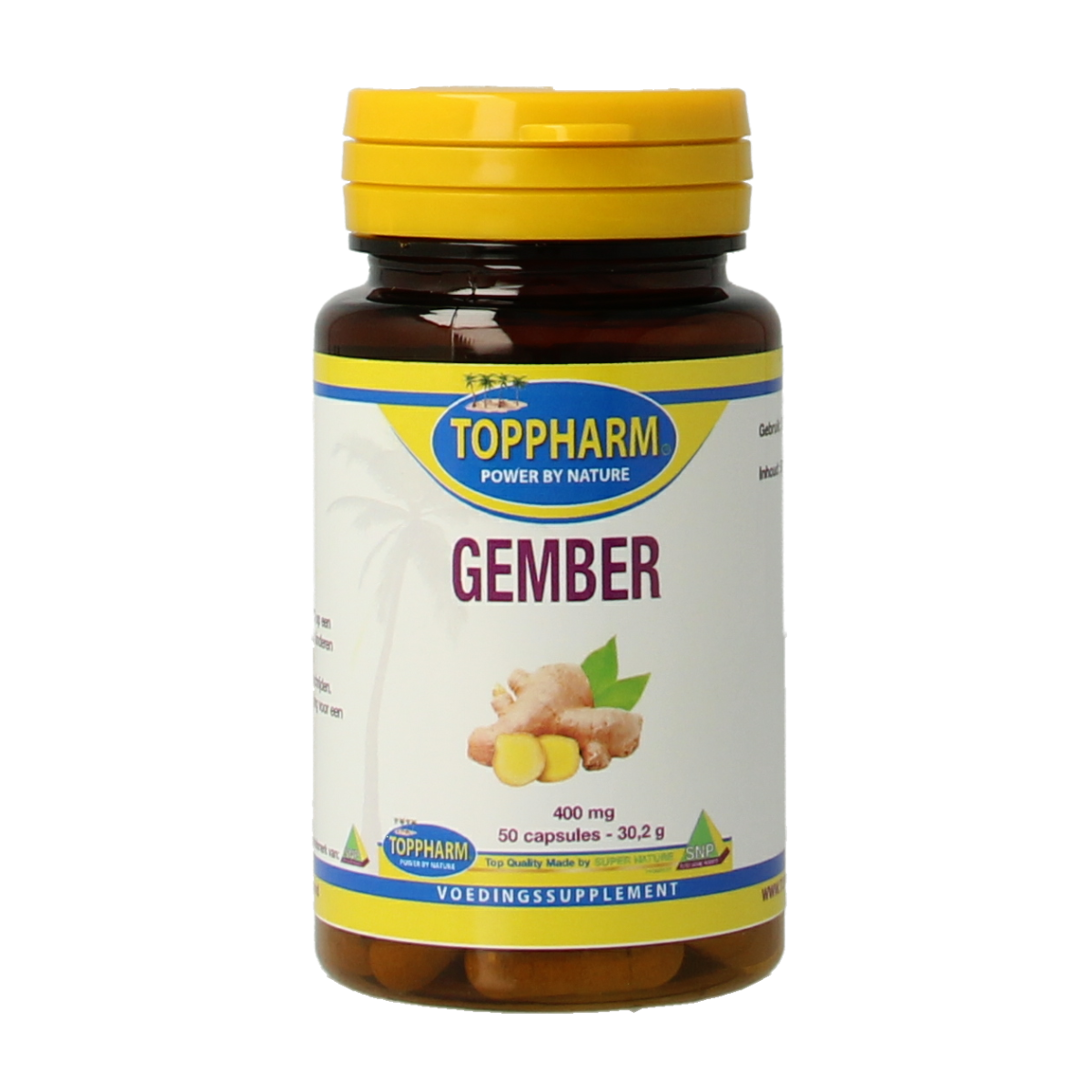 Toppharm Gember 400 mg 50 capsules