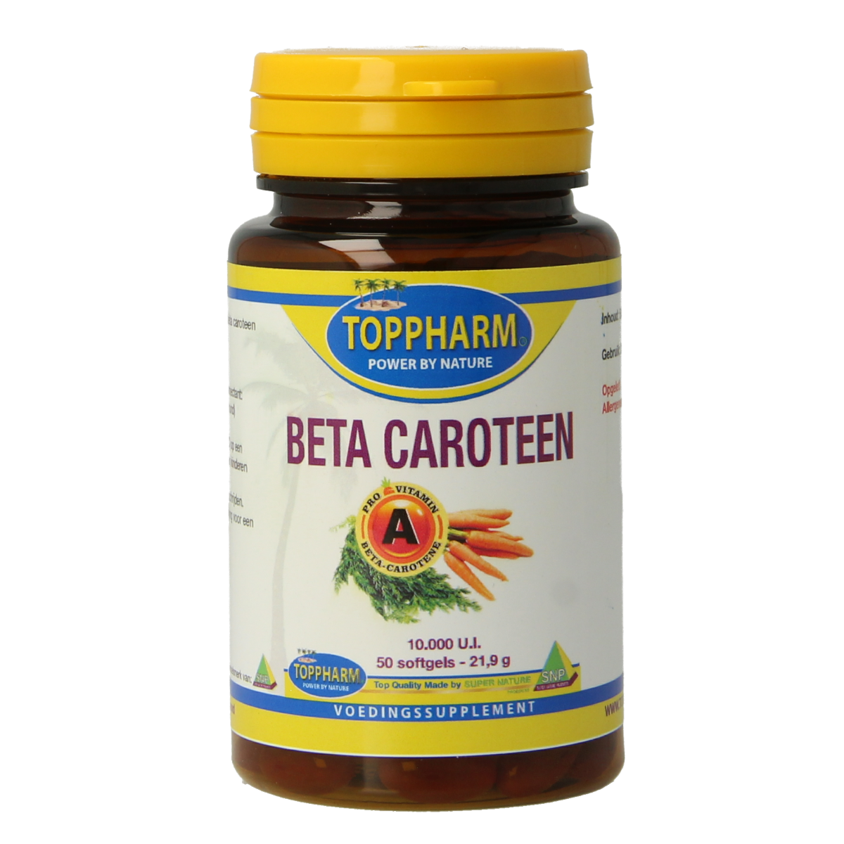 Toppharm Beta caroteen 50 softgels