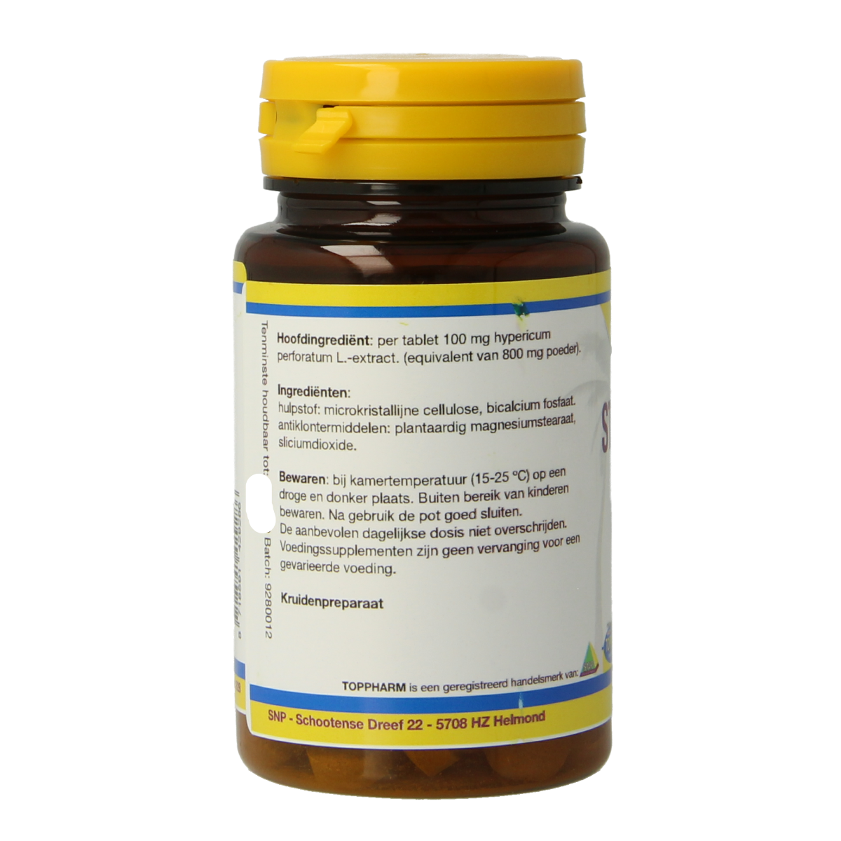 Toppharm St Janskruid 100 mg 60 tabletten