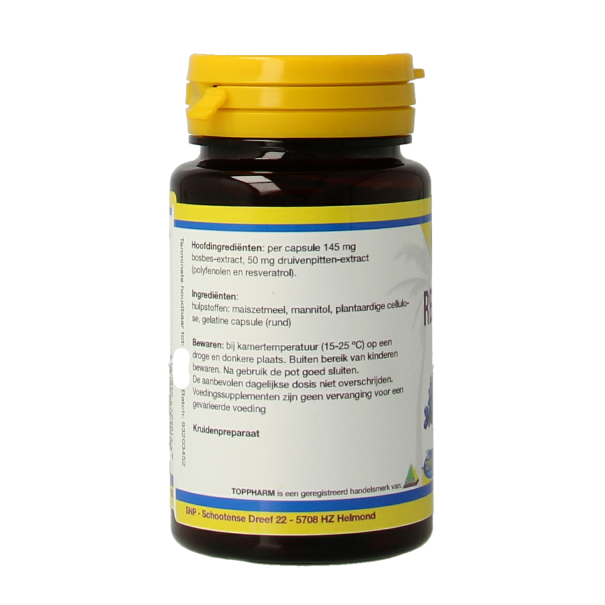Toppharm Resveratrol 50 mg 50 capsules