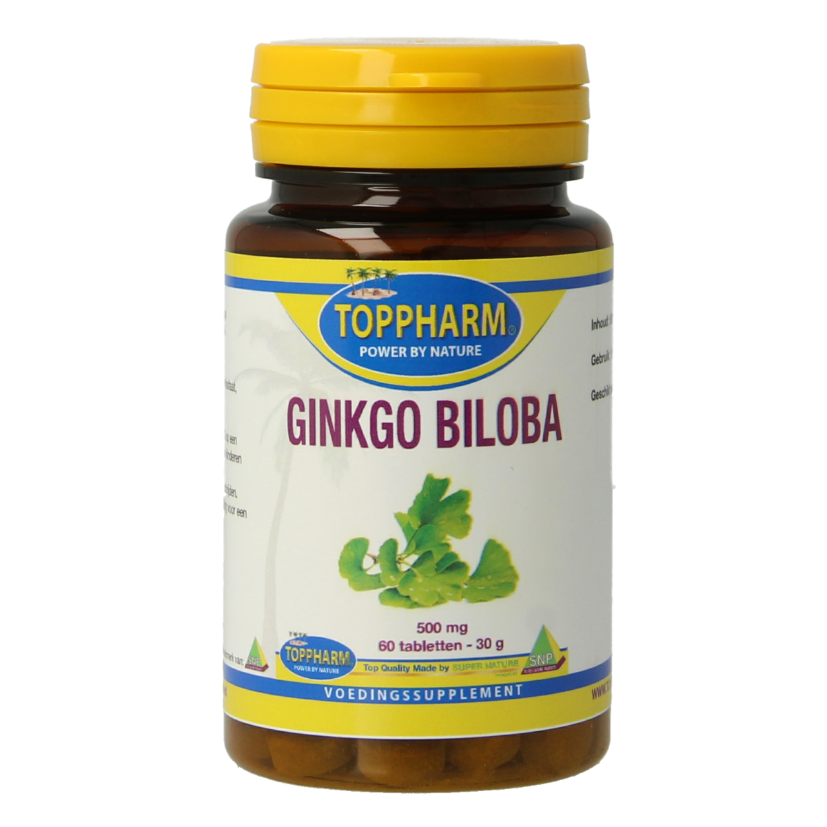 Toppharm Ginkgo Biloba 500 mg 60 tabletten