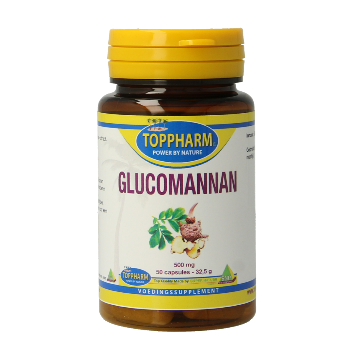 Toppharm Glucomannan 500 mg 50 capsules