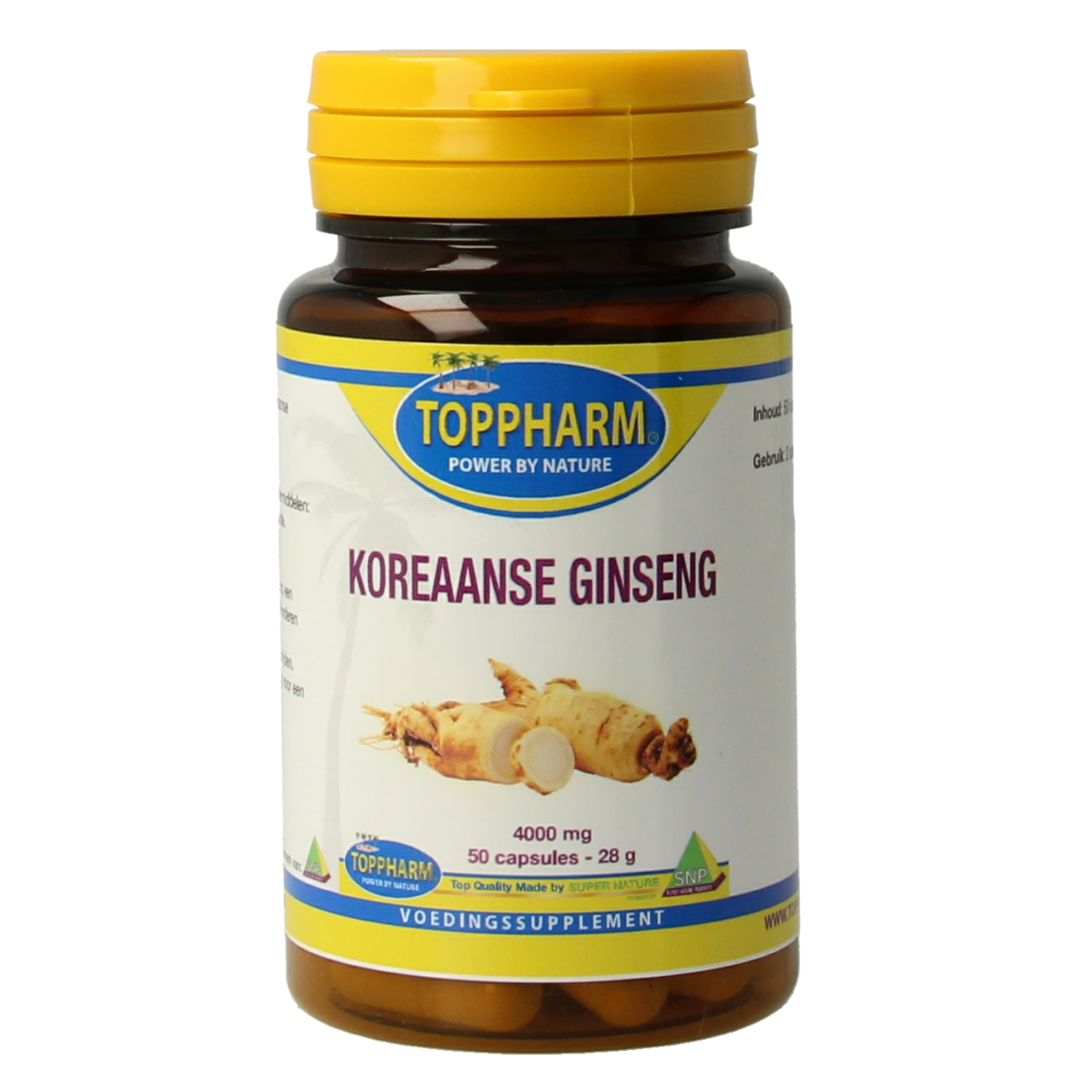 Toppharm Koreaanse Ginseng 4000 mg 50 capsules