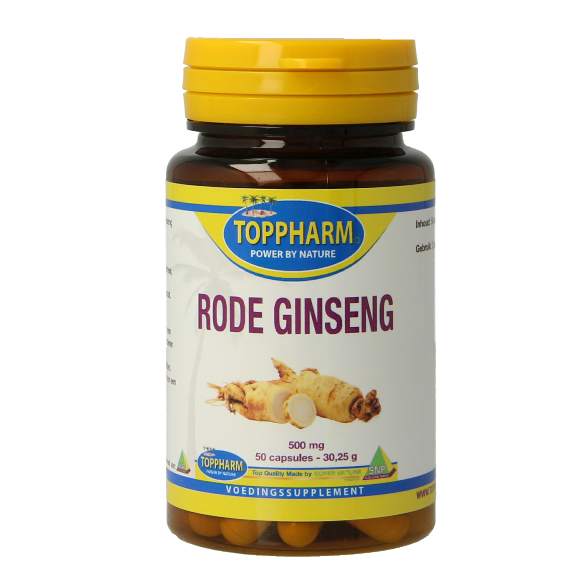 Toppharm Rode ginseng 500 mg 50 capsules