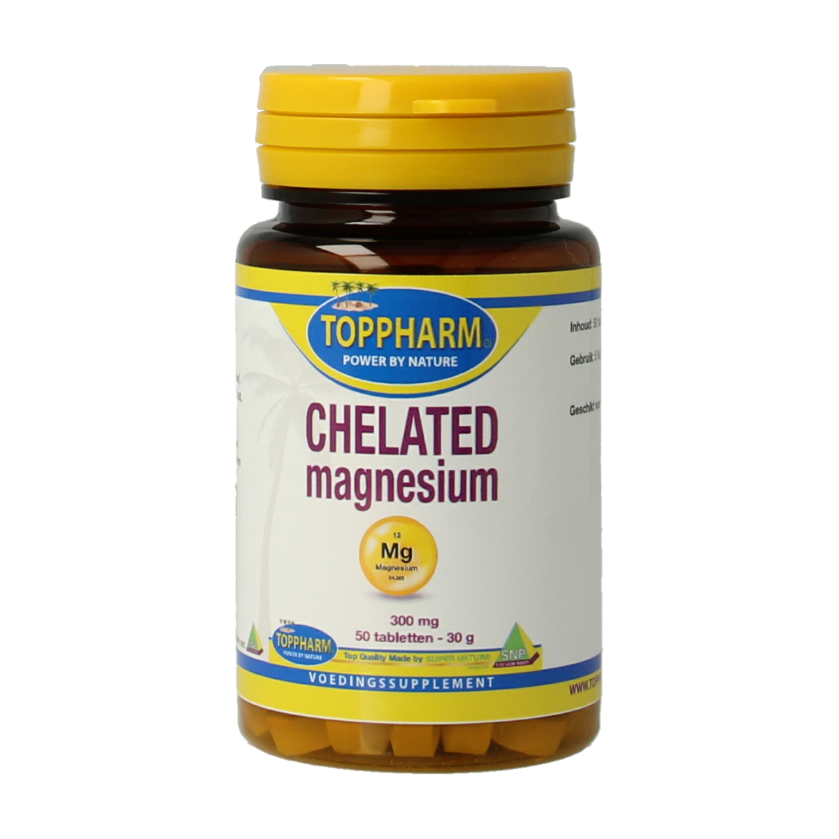 Toppharm Chelated Magnesium 300 mg 50 tabletten