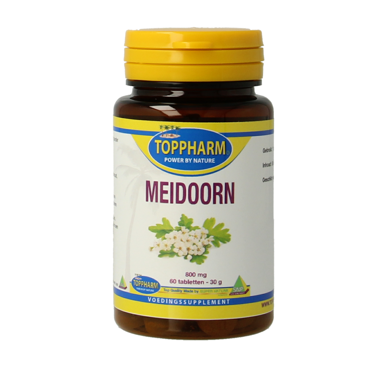 Toppharm Meidoorn 800 mg 60 tabletten