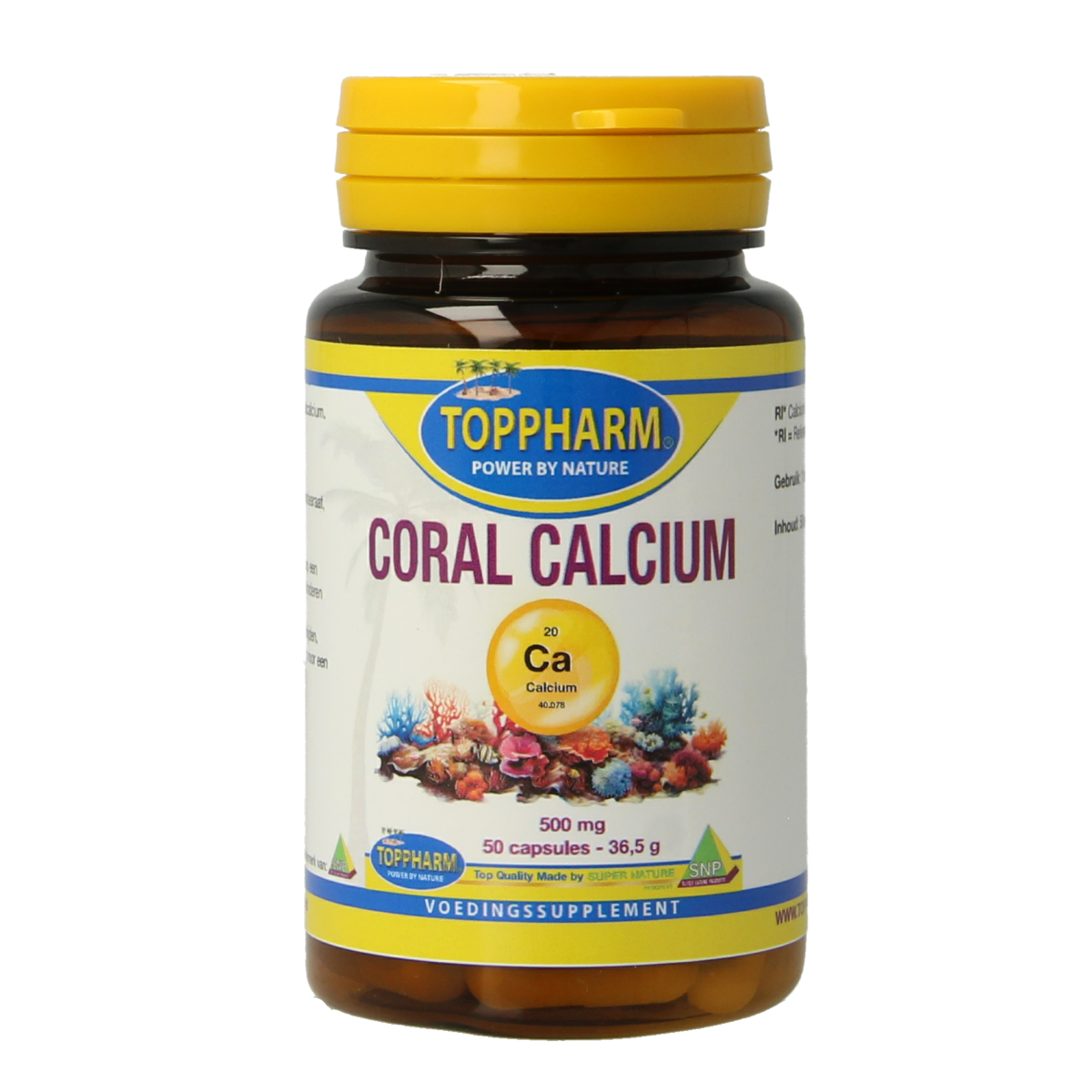 Toppharm Coral Calcium 500 mg 50 capsules