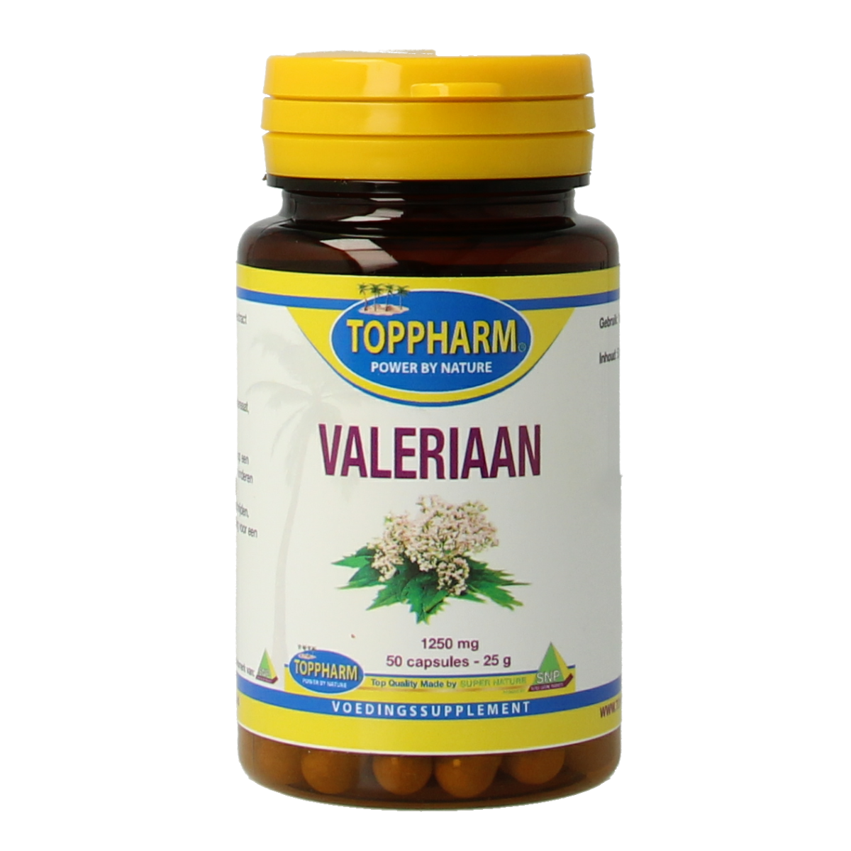 Toppharm Valeriaan 1250 mg 50 capsules