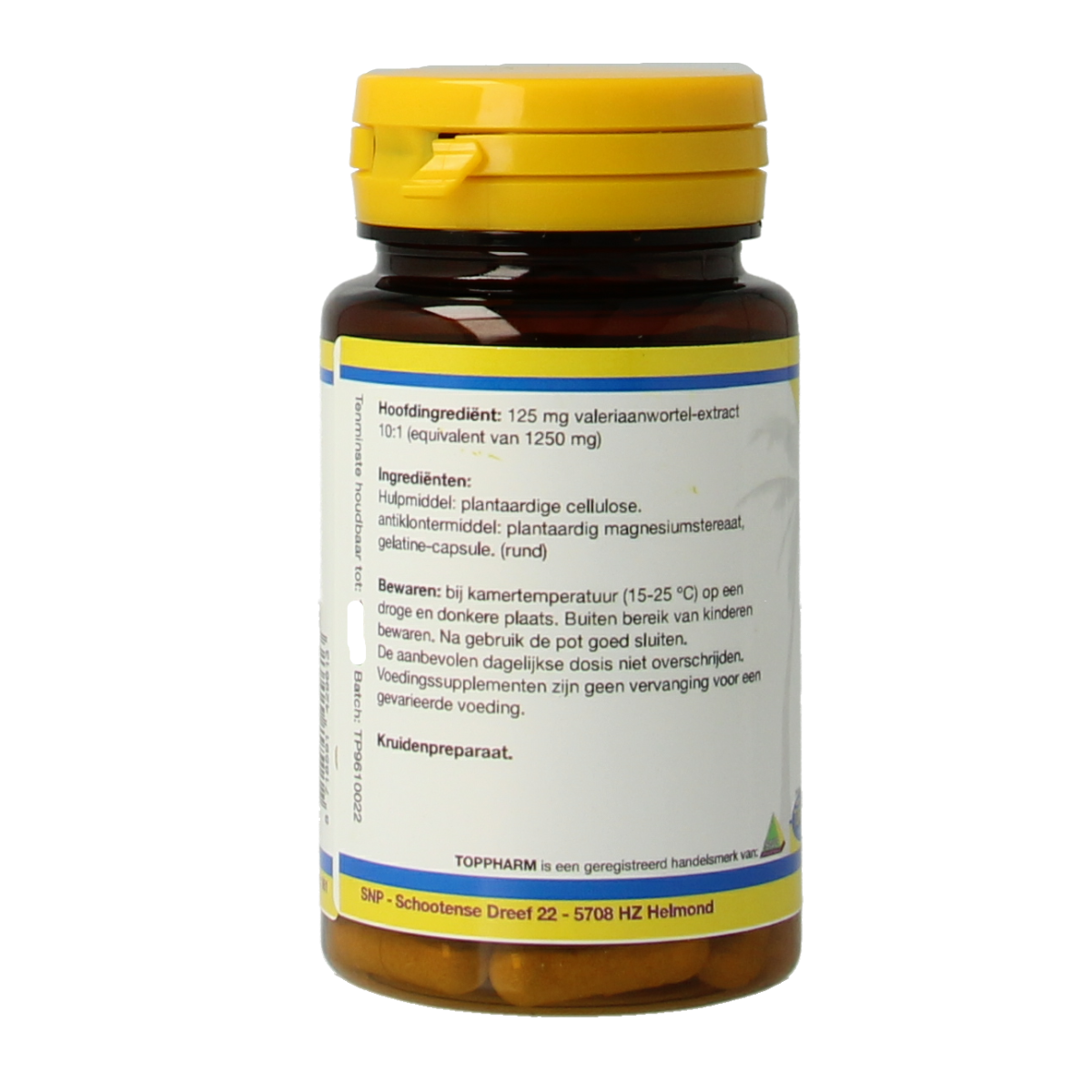 Toppharm Valeriaan 1250 mg 50 capsules