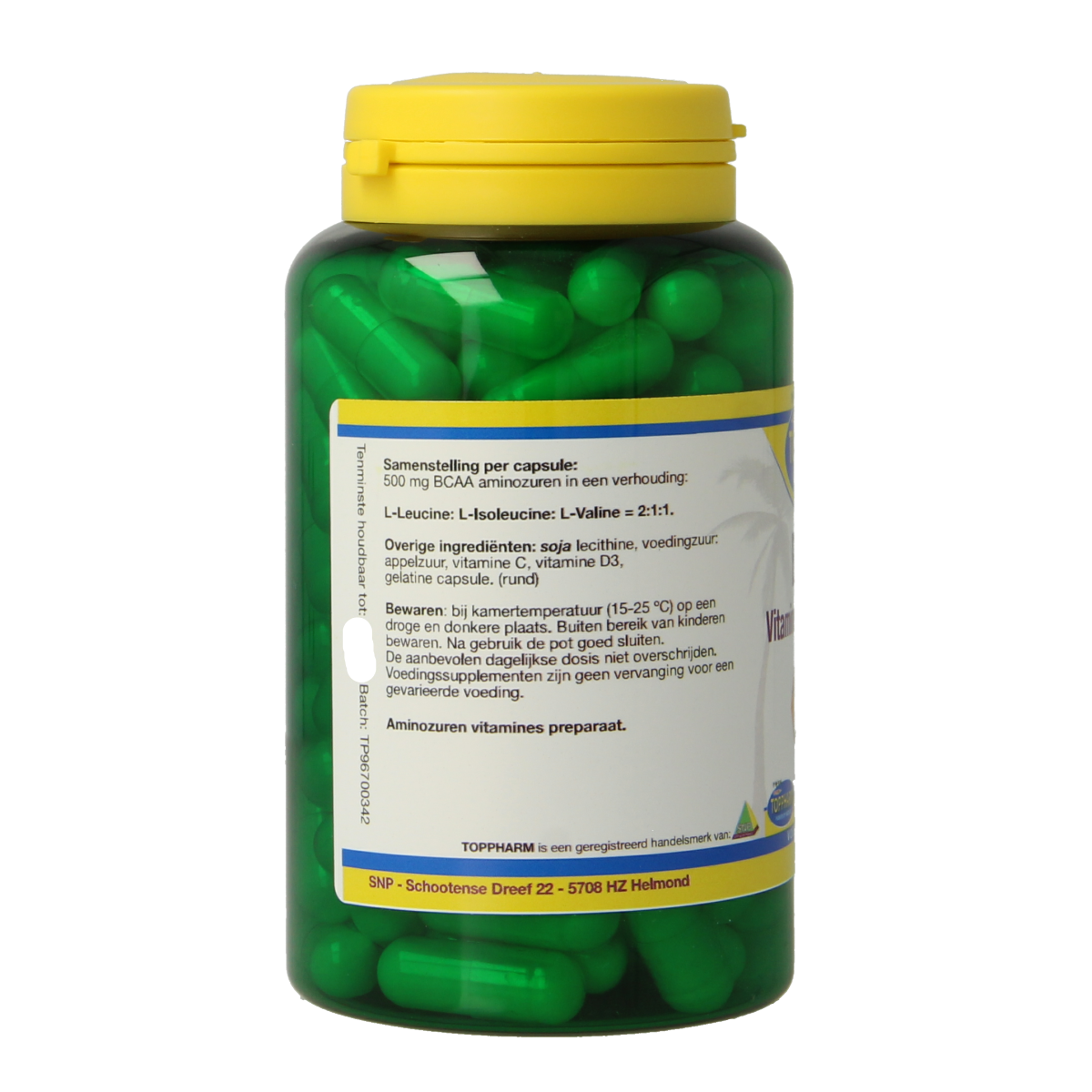 Toppharm BCAA Vitamine C Vitamine D3 120 vcaps