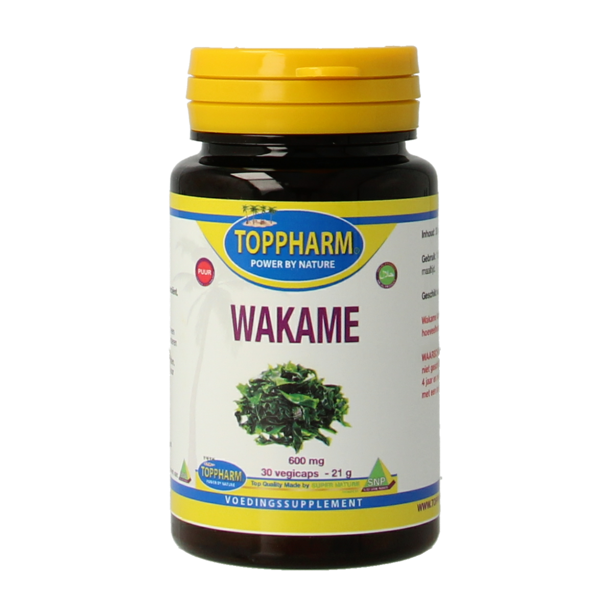 Toppharm Wakame 600 mg puur 30 vcaps