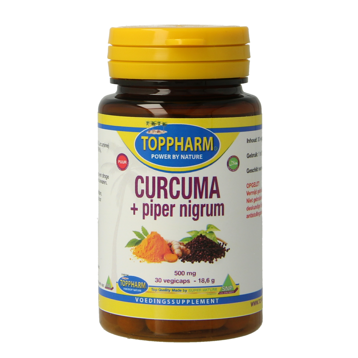 Toppharm Curcuma Piper Nigrum puur 30 vcaps