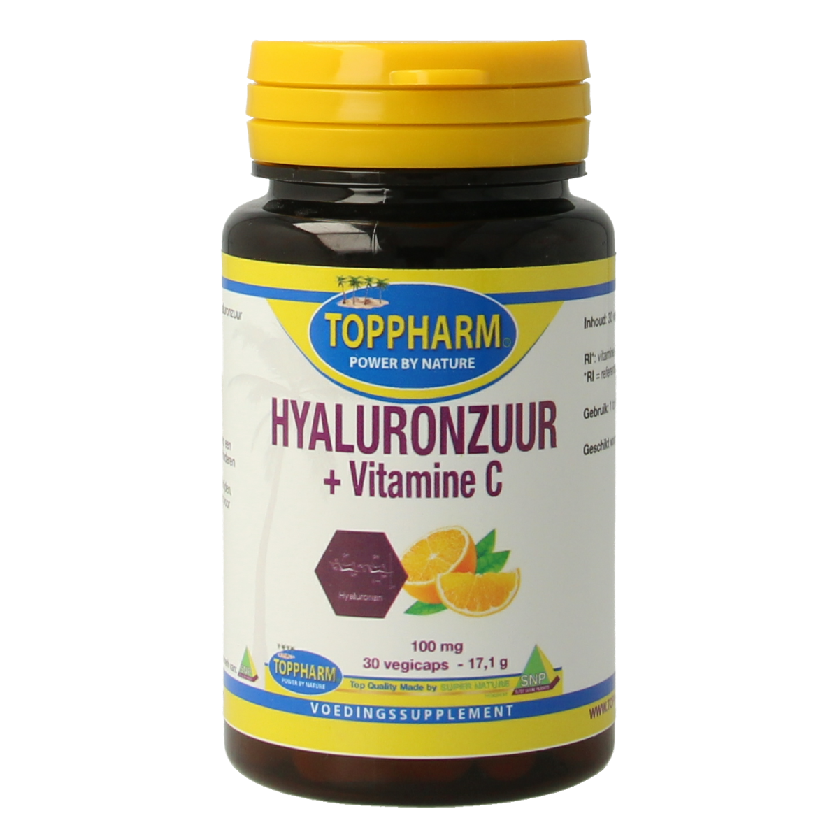 Toppharm Hyaluronzuur Vitamine C 30 capsules