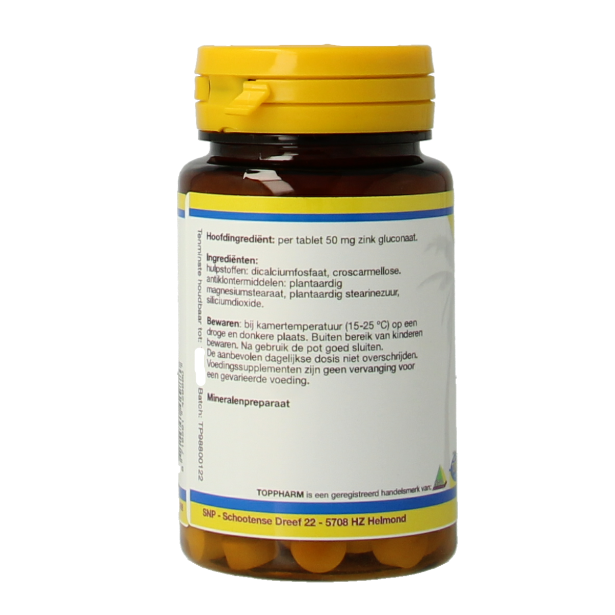 Toppharm Zink 50 mg 100 tabletten