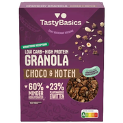 Tastybasics Less carb-high protein granola choco en noten 350 gram
