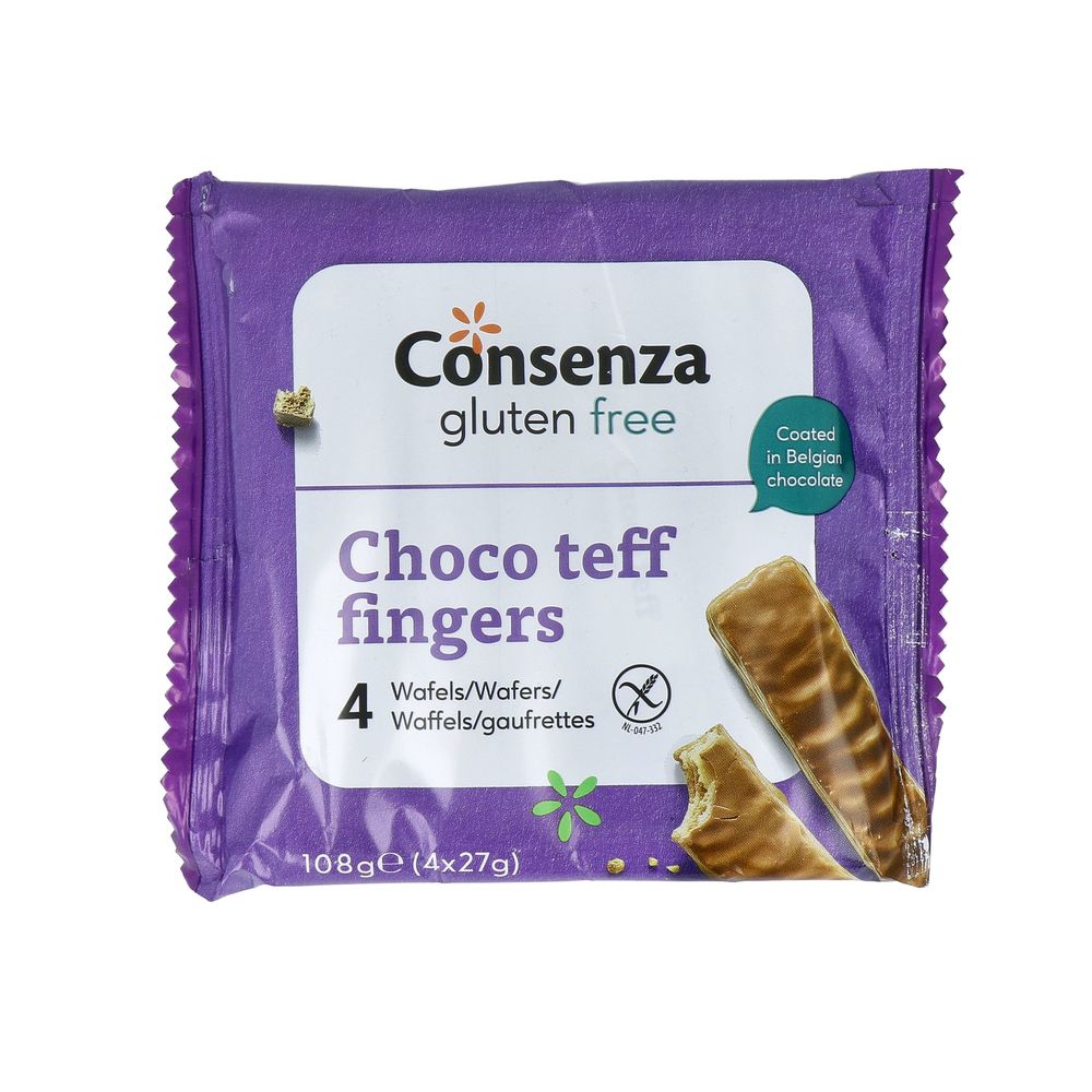 Consenza Choco Teff Fingers 108 gram