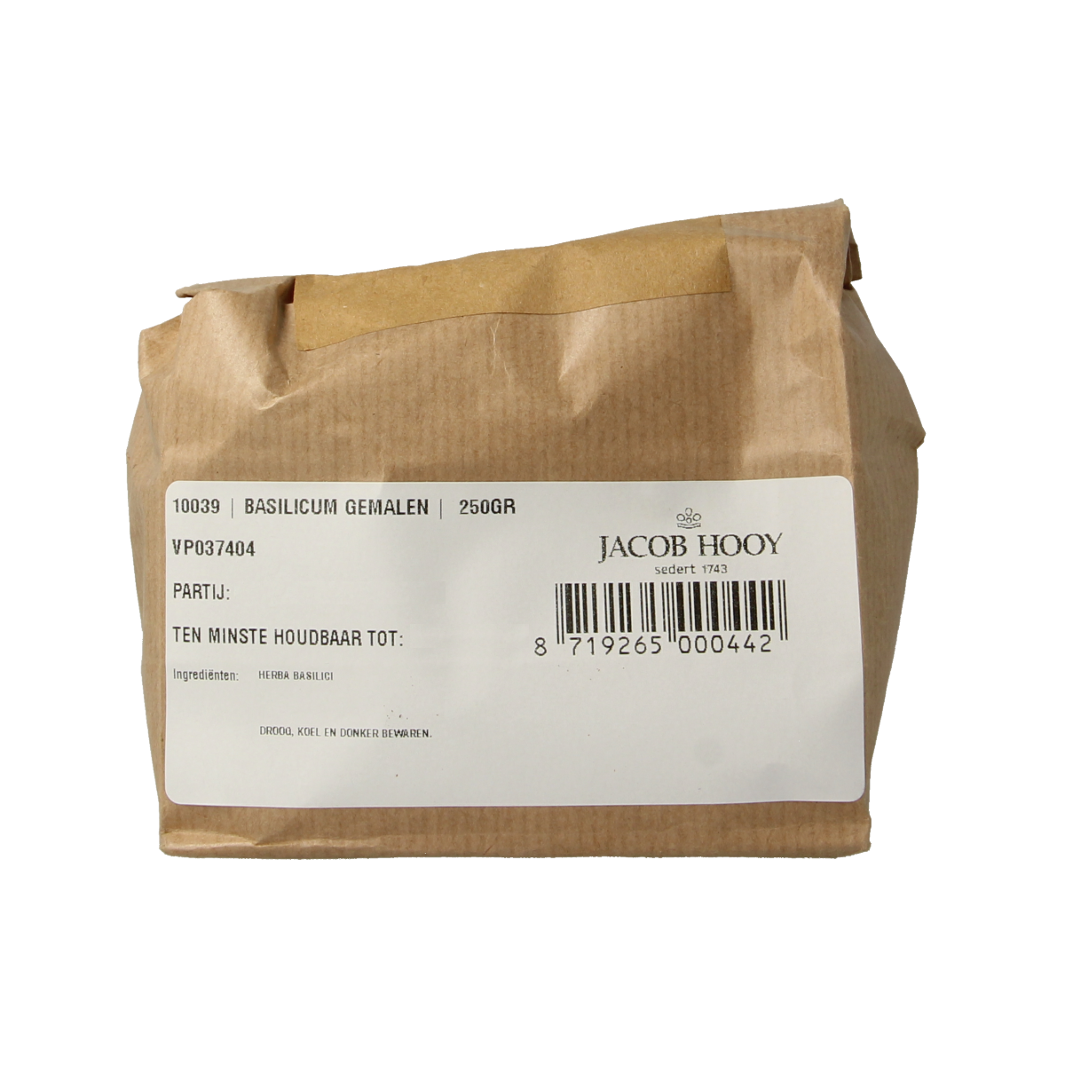 Jacob Hooy Basilicum gemalen 250 gram