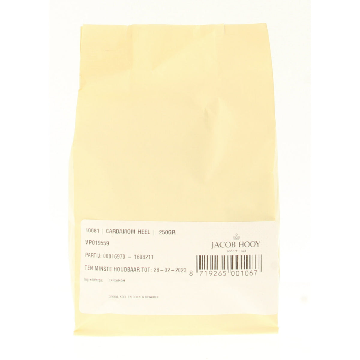 Jacob Hooy Cardamom zaad heel 250 gram