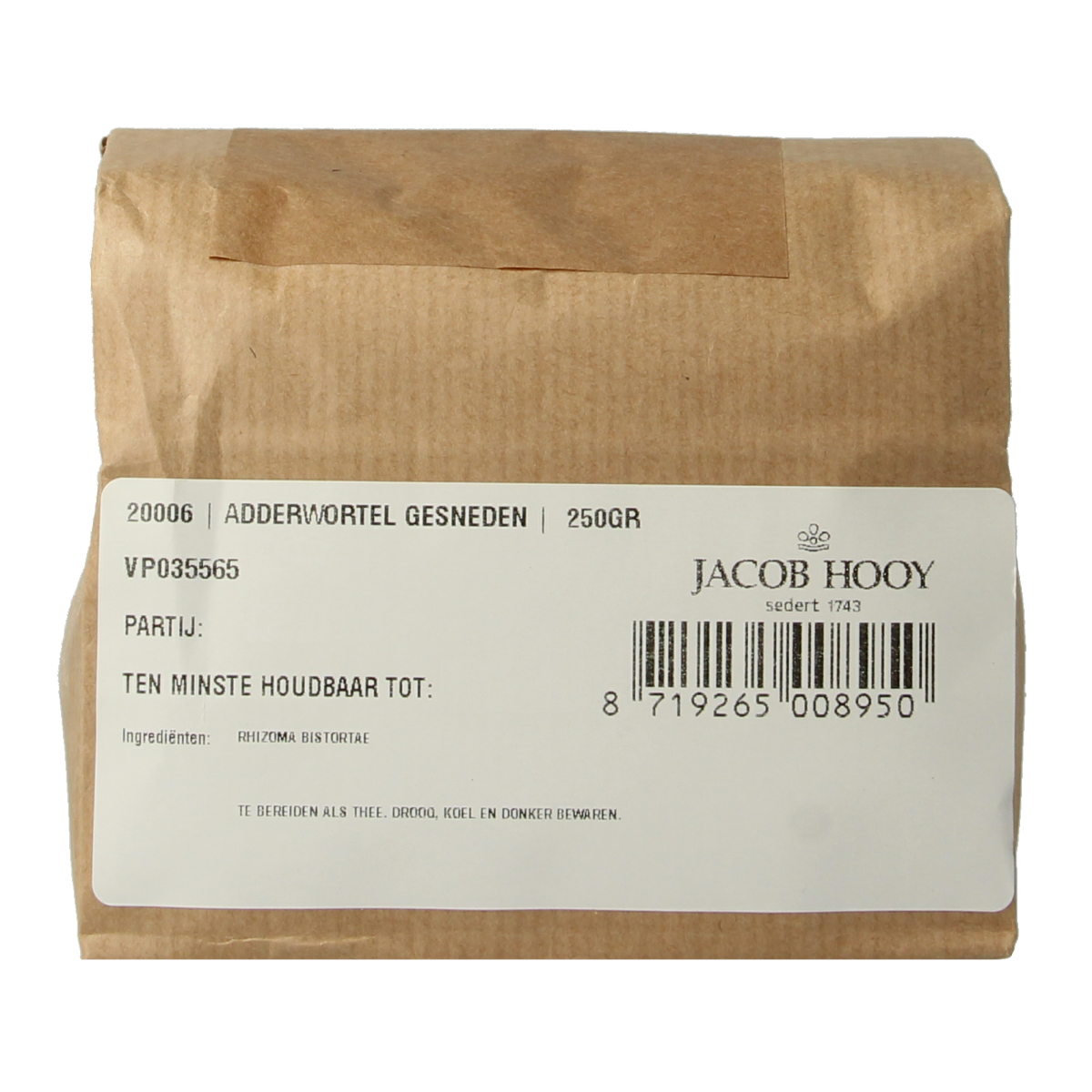 Jacob Hooy Adderwortel 250 gram