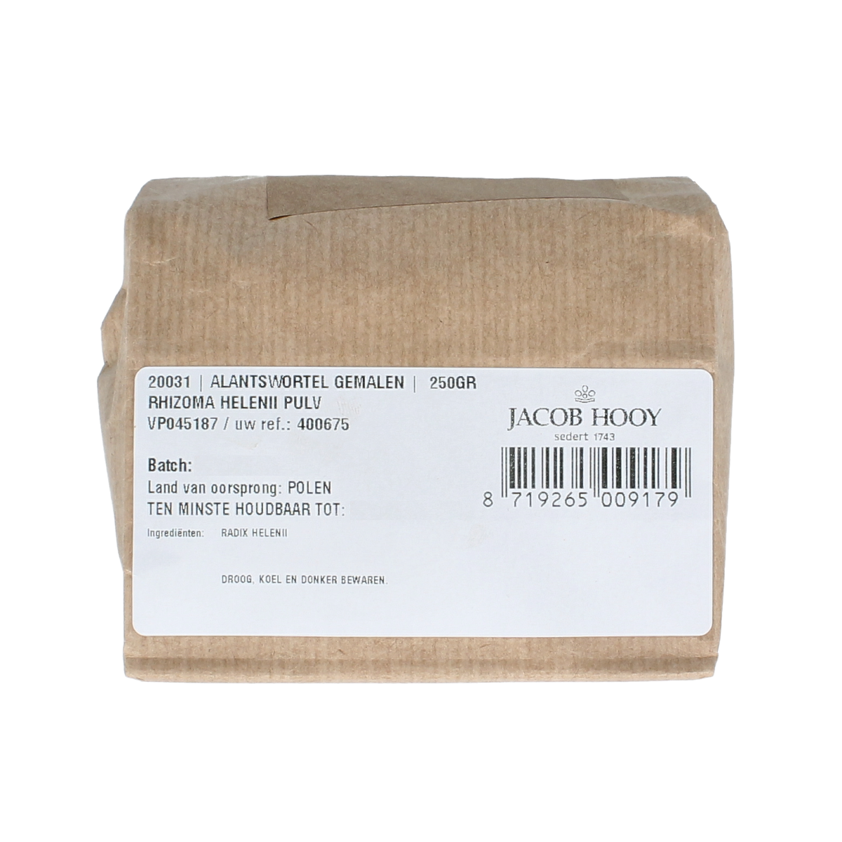 Jacob Hooy Alantswortel gemalen 250 gram
