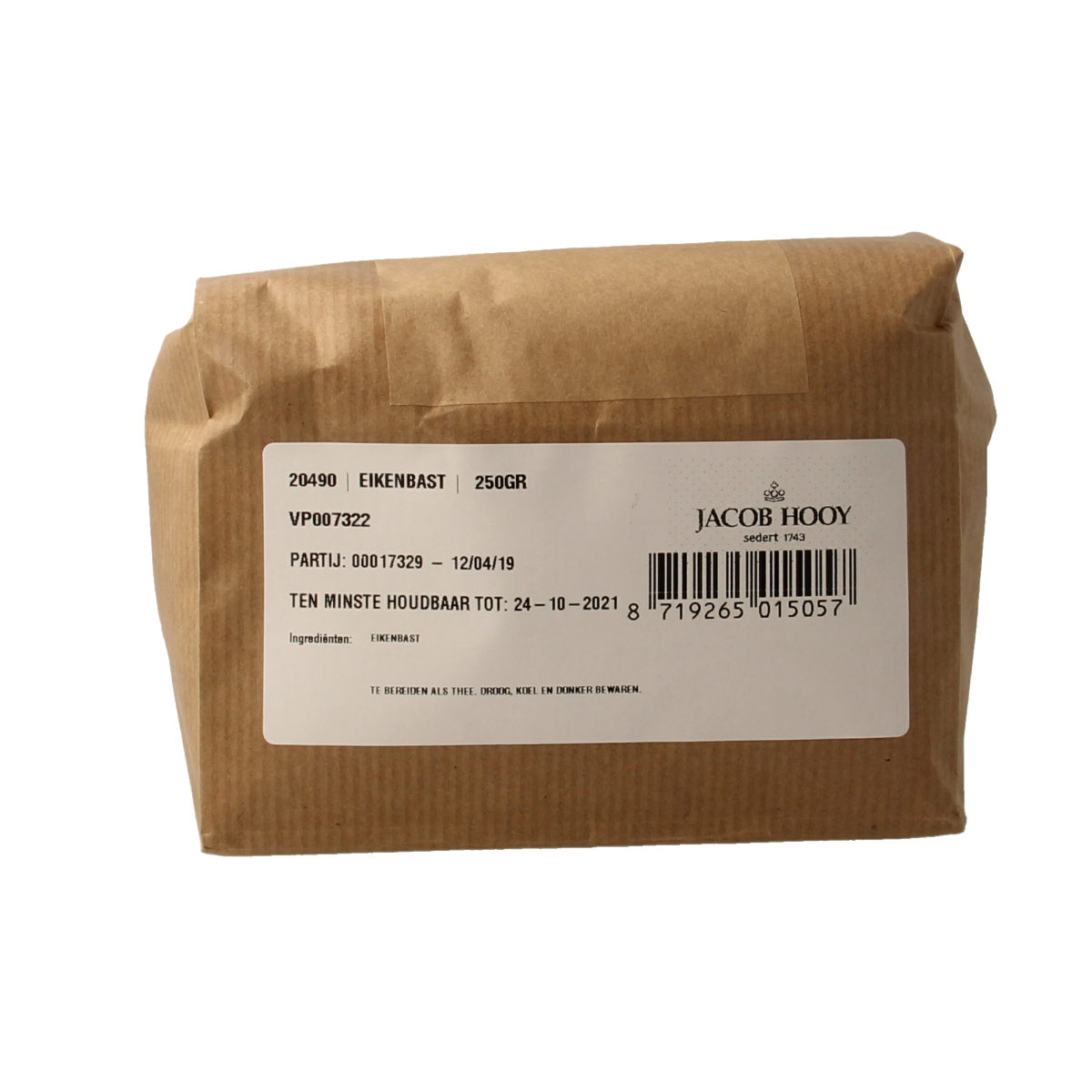 Jacob Hooy Eikebast gesneden 250 gram