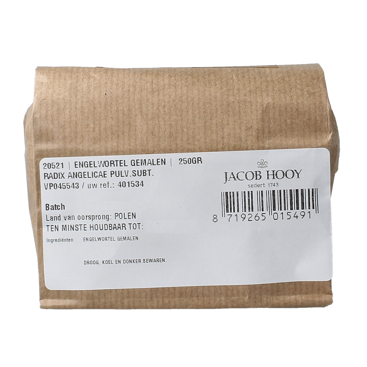 Jacob Hooy Engelwortel gemalen 250 gram