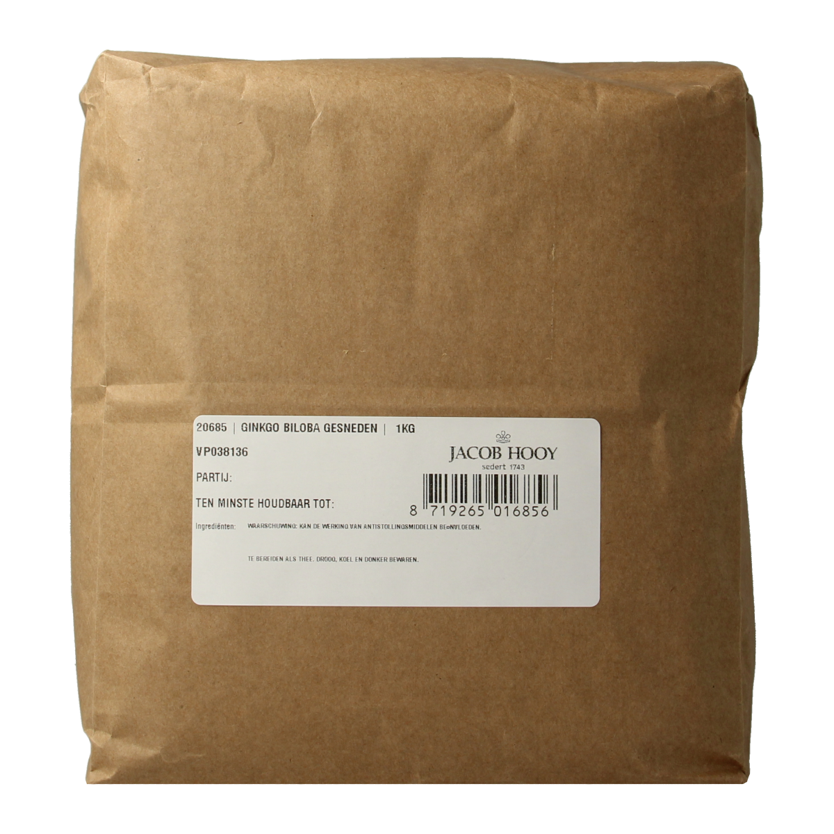 Jacob Hooy Gino biloba gesneden 1 kg