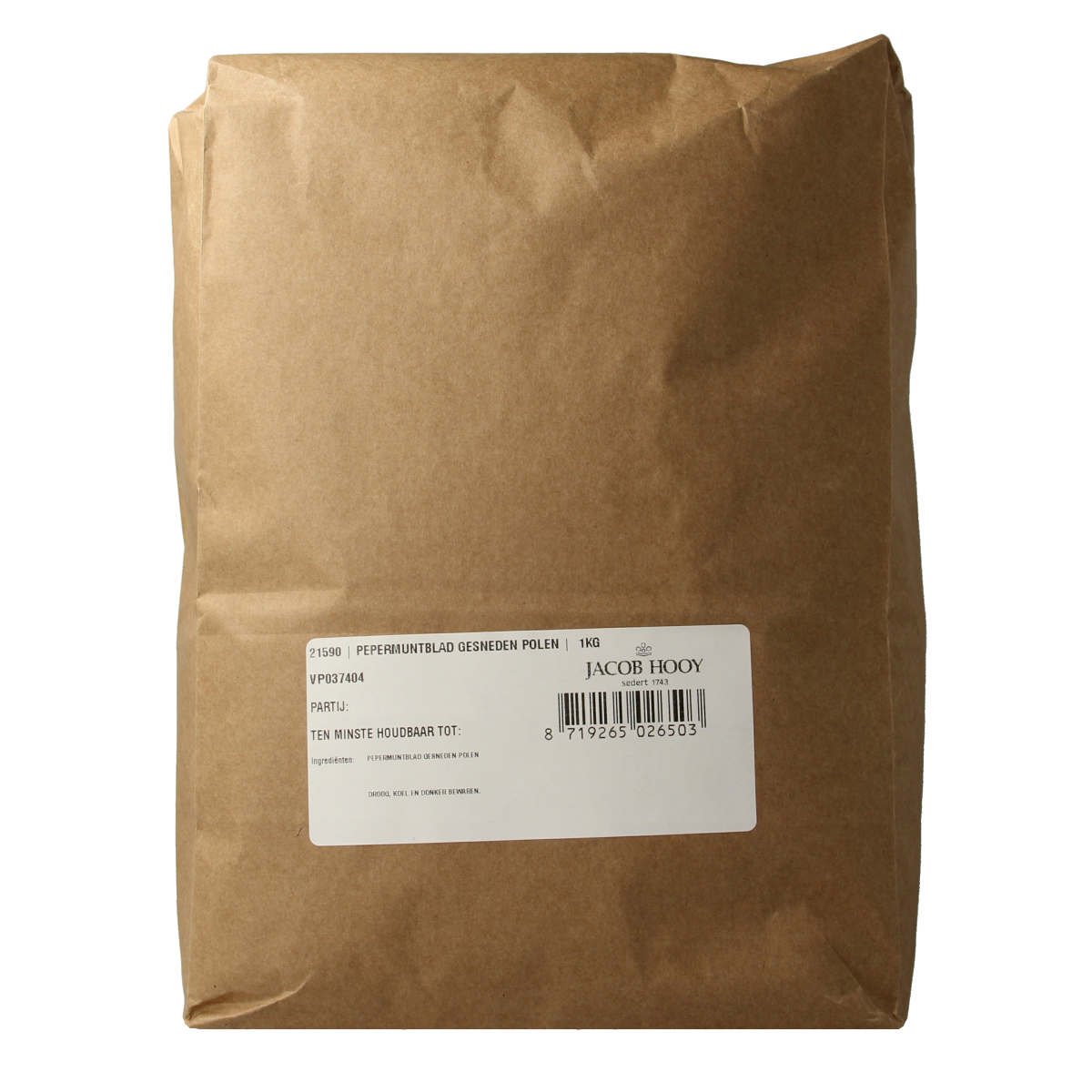Jacob Hooy Pepermuntblad gesneden Polen 1 kg