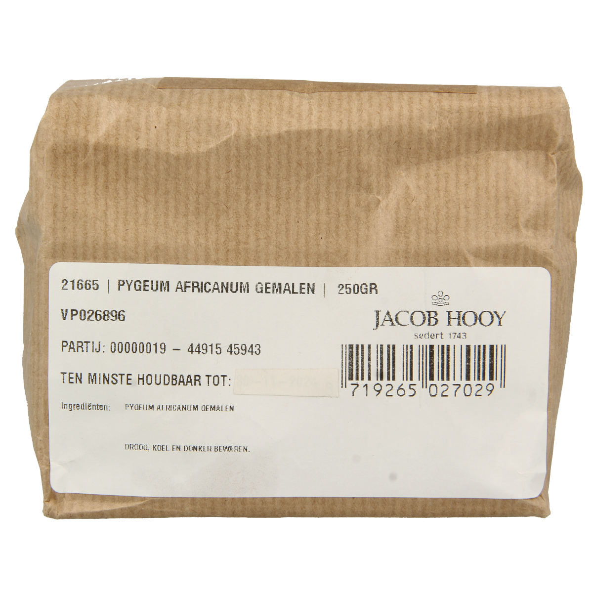 Jacob Hooy Pygeum africanum 250 gram