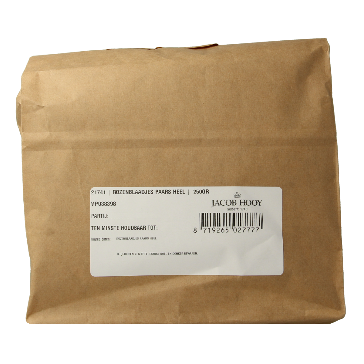 Jacob Hooy Rozenblaadjes paars 250 gram