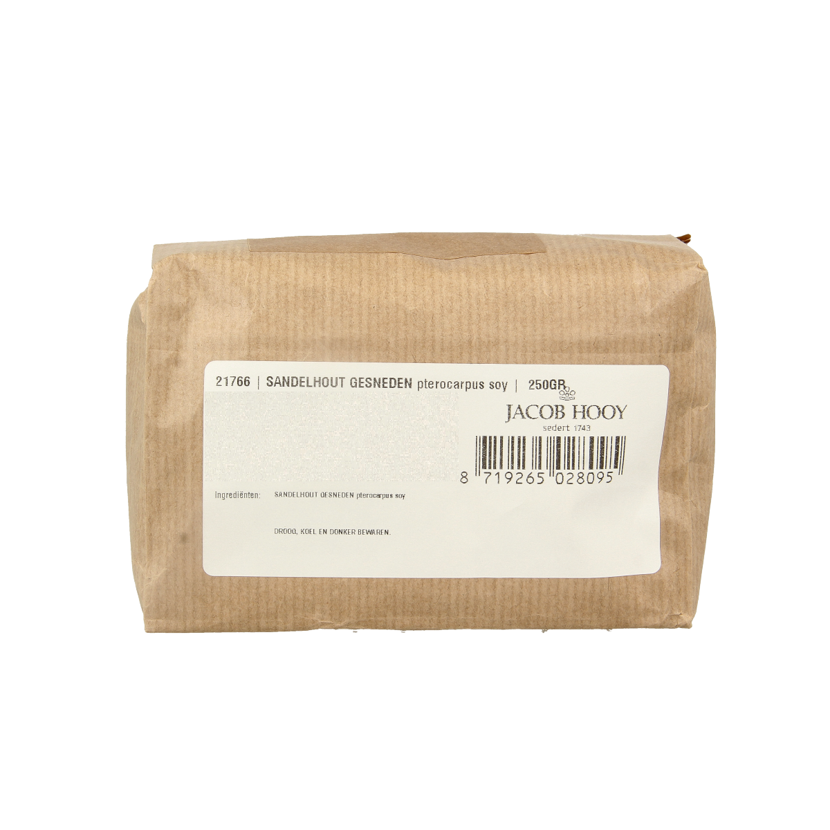 Jacob Hooy Sandelhout rood gesneden 250 gram