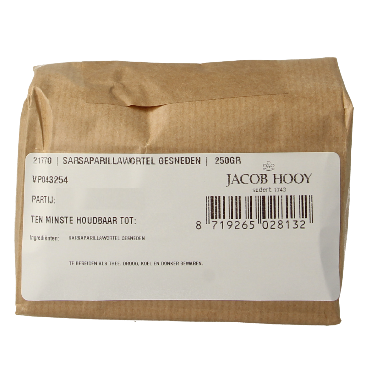 Jacob Hooy Sarsaparilwortel 250 gram