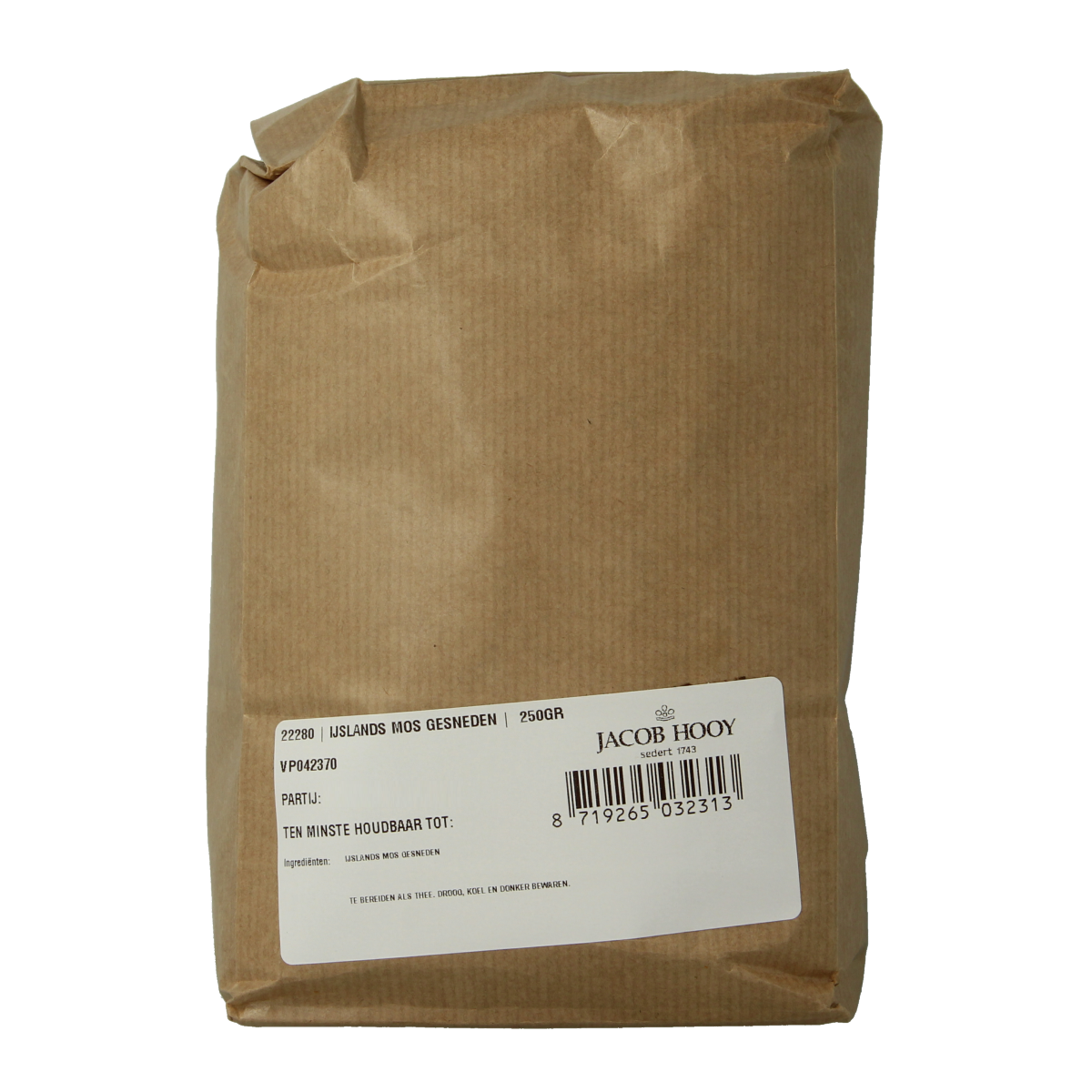 Jacob Hooy IJslands mos gesneden 250 gram