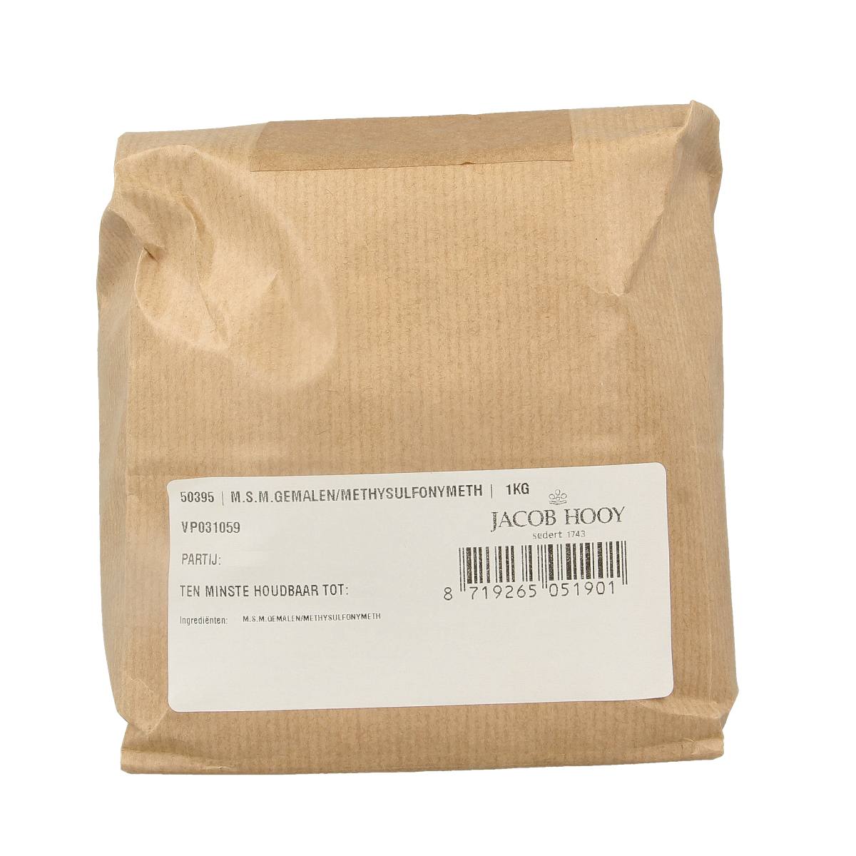 Jacob Hooy MSM gemalen methylsulfonylmethaan