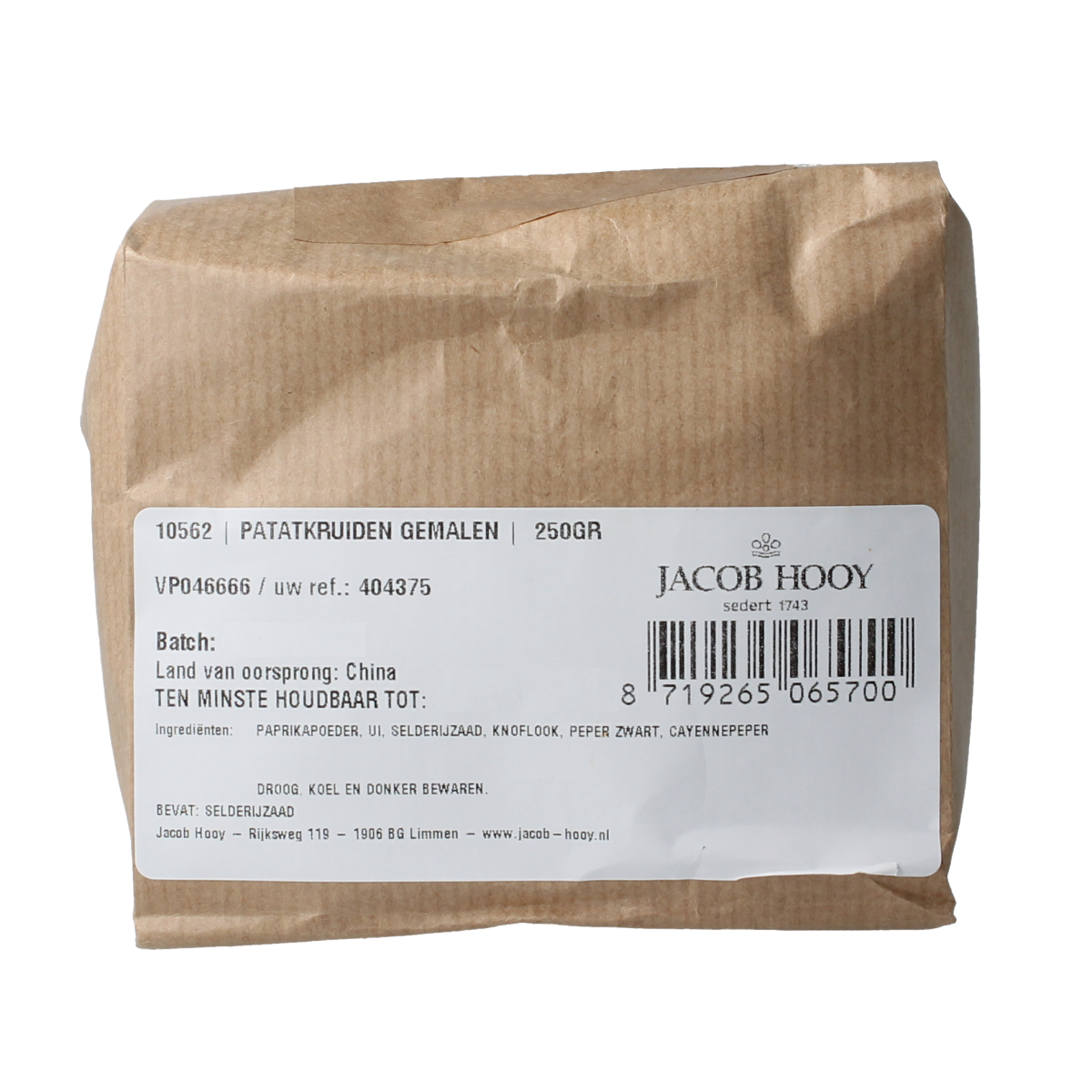 Jacob Hooy Patatkruiden gemalen 250 gram