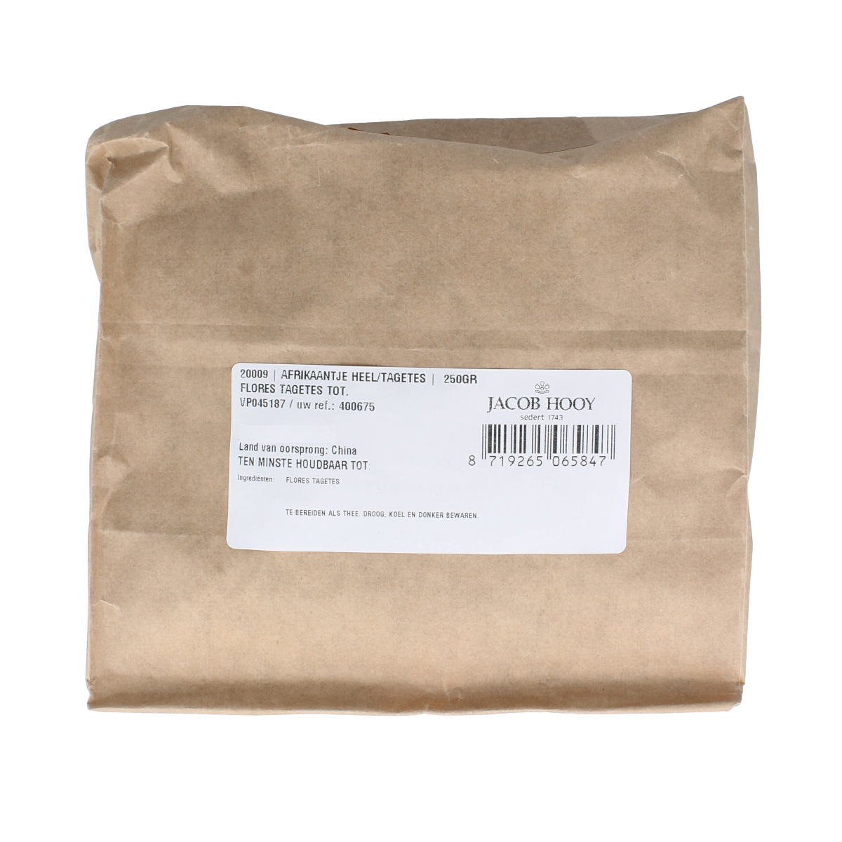 Jacob Hooy Afrikaantjes heel/tagees 250 gram