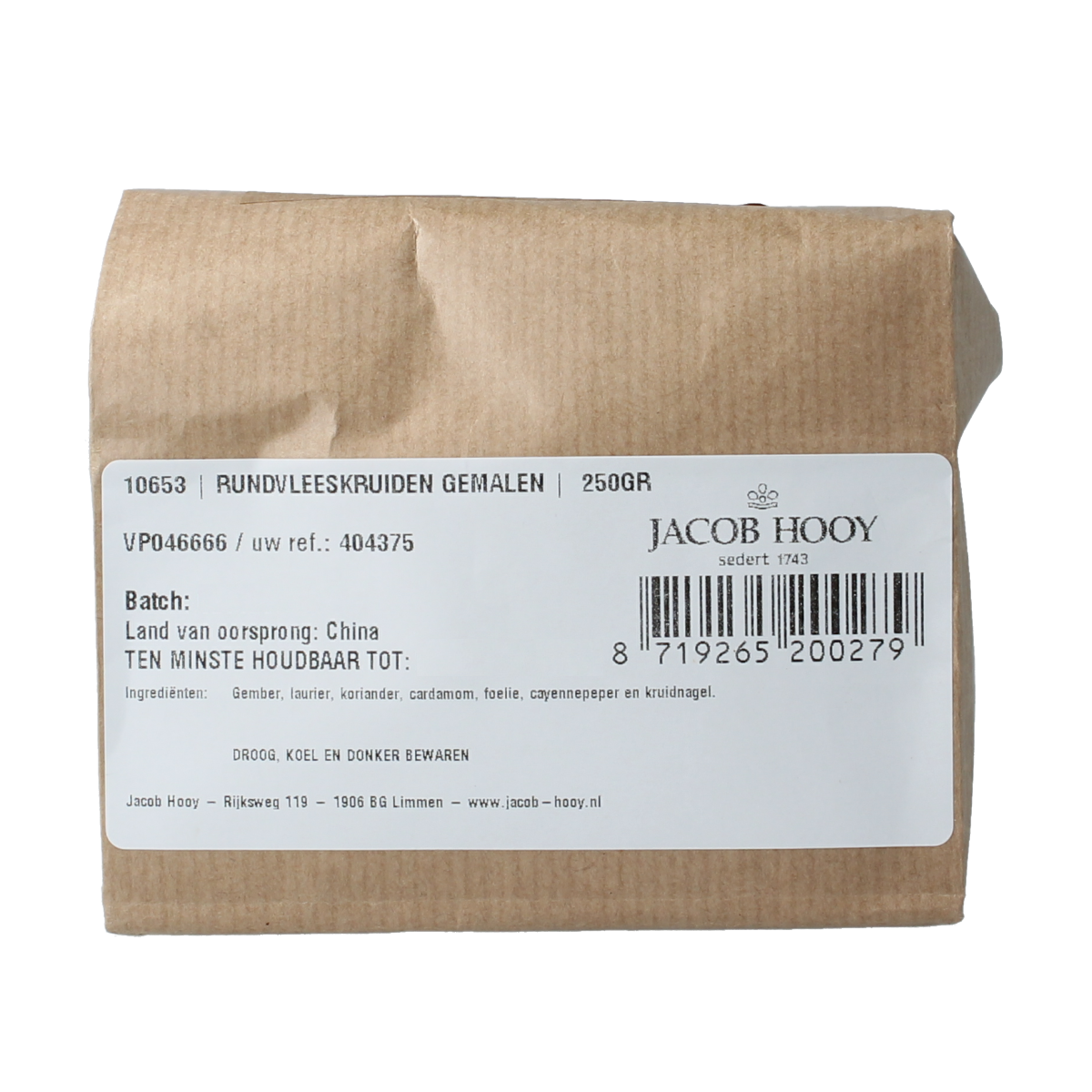 Jacob Hooy Rundvleeskruiden gemalen 250 gram