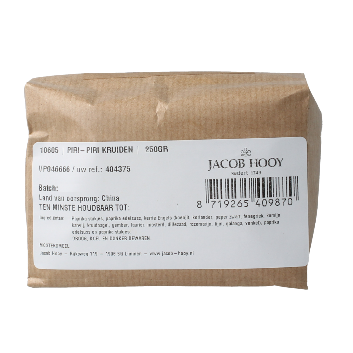 Jacob Hooy Piri-piri kruiden 250 gram