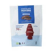 Chocolatemakers chocozeiltjes puur 70% met zeezout en nibs biologisch 100 gram