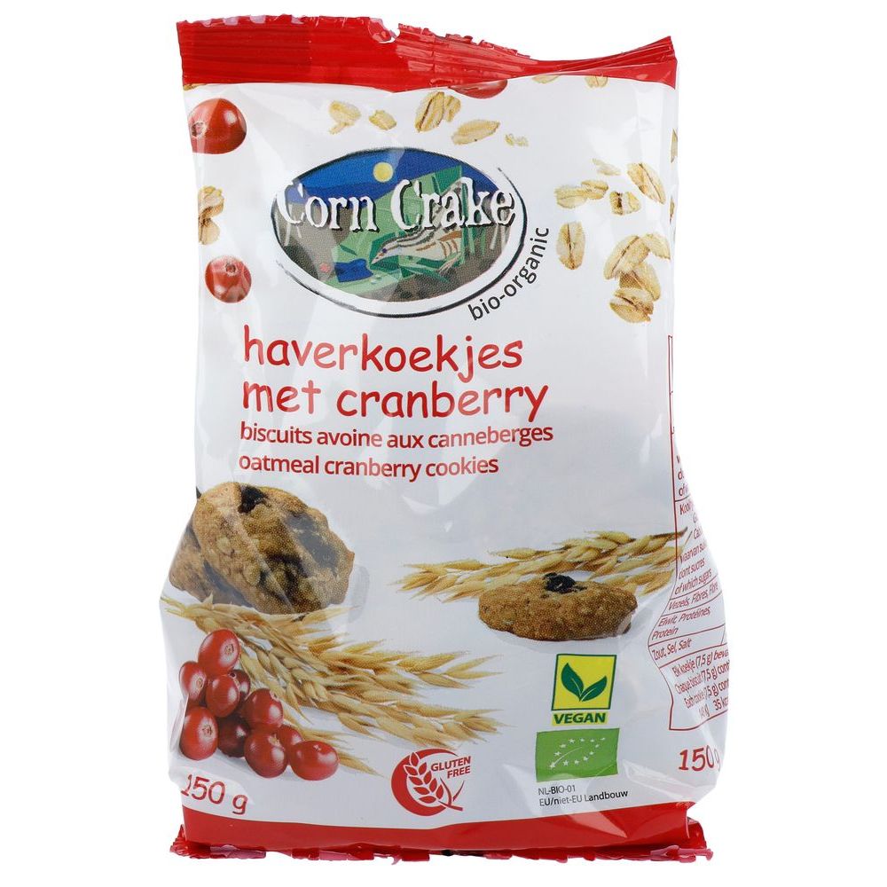Corn Crake Haver Cranberry Koekjes 150 gr