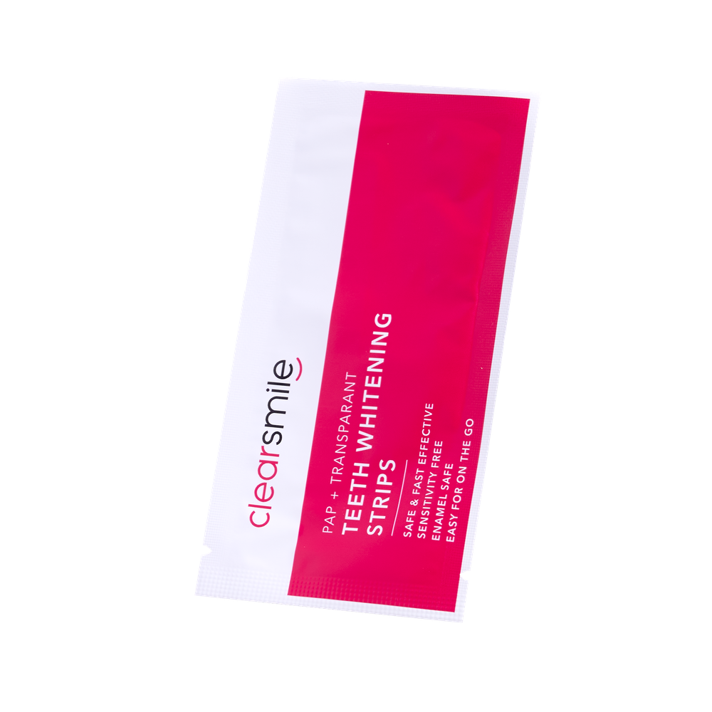 Clearsmile PAP + Transparant Teeth Whitening Strips Raspberry Flavor 10 stuks
