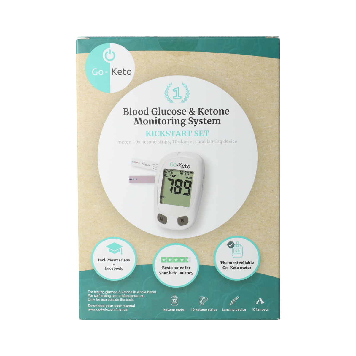 Go-Keto Ketonenmeter starterkit voor 10 test
