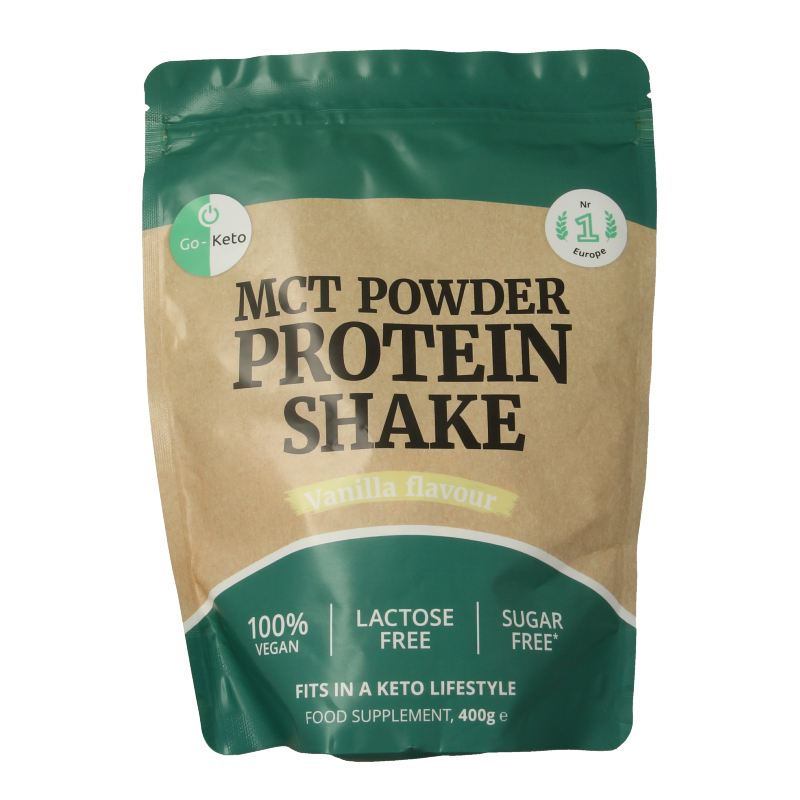 Go-Keto Proteine poeder premium shake vanille vegan 400 gram